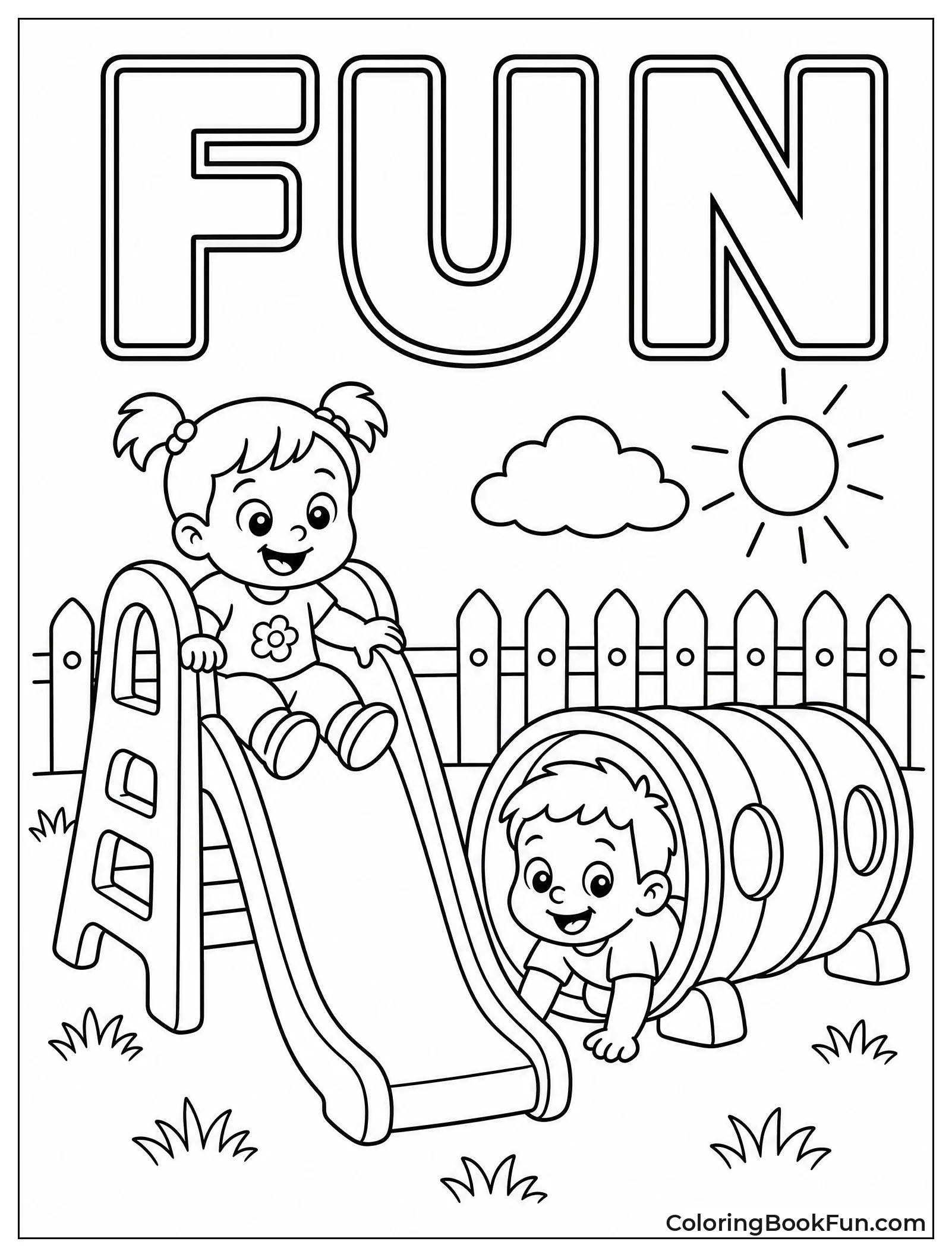 Toddler Slide and Tunnel