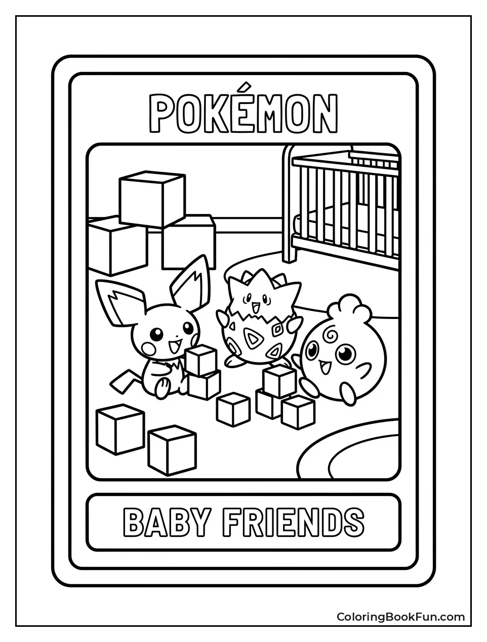 Baby Pokemon Playing with Blocks