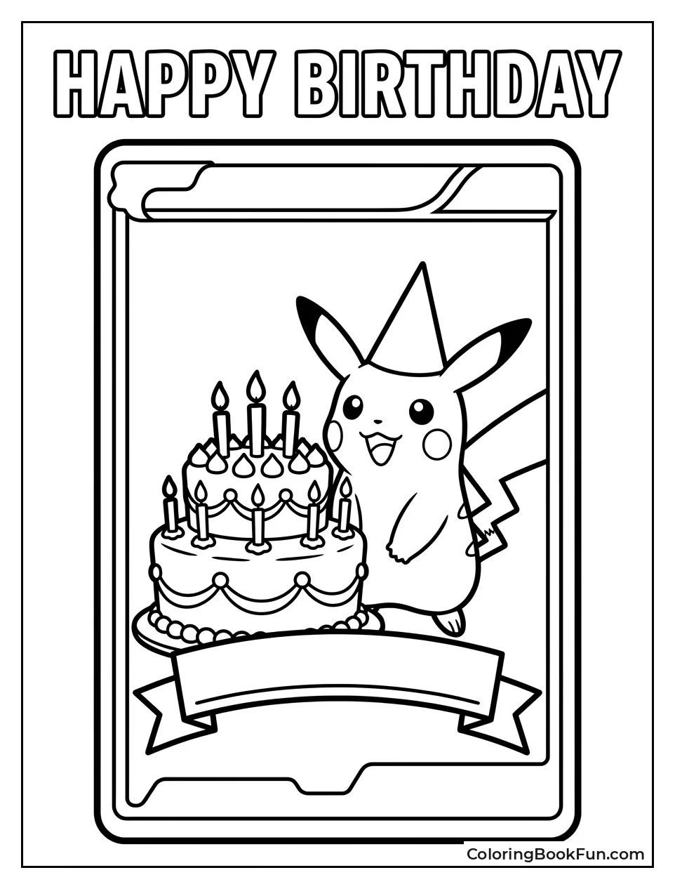 Pikachu Wearing Party Hat
