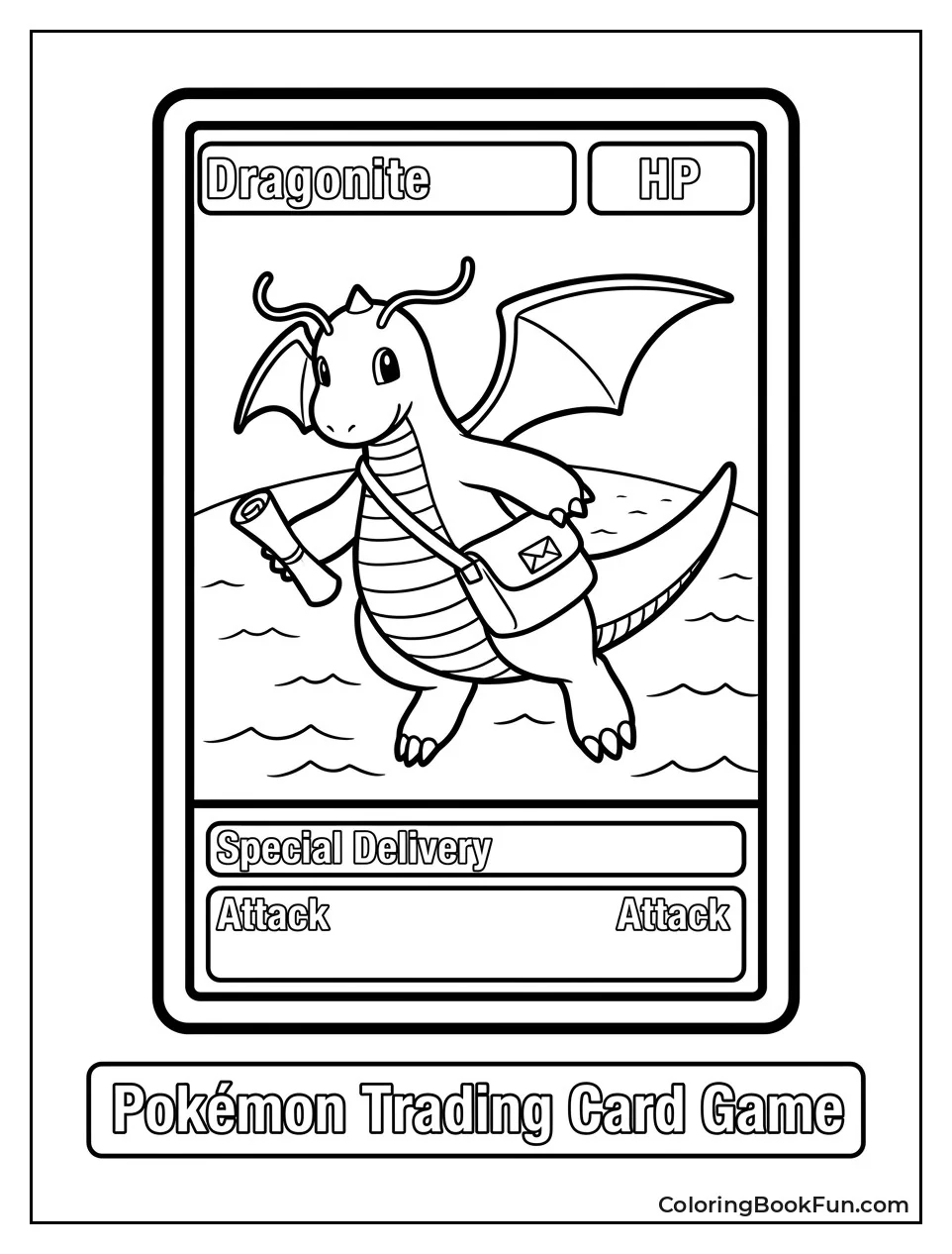 Dragonite Flying with Mail Bag