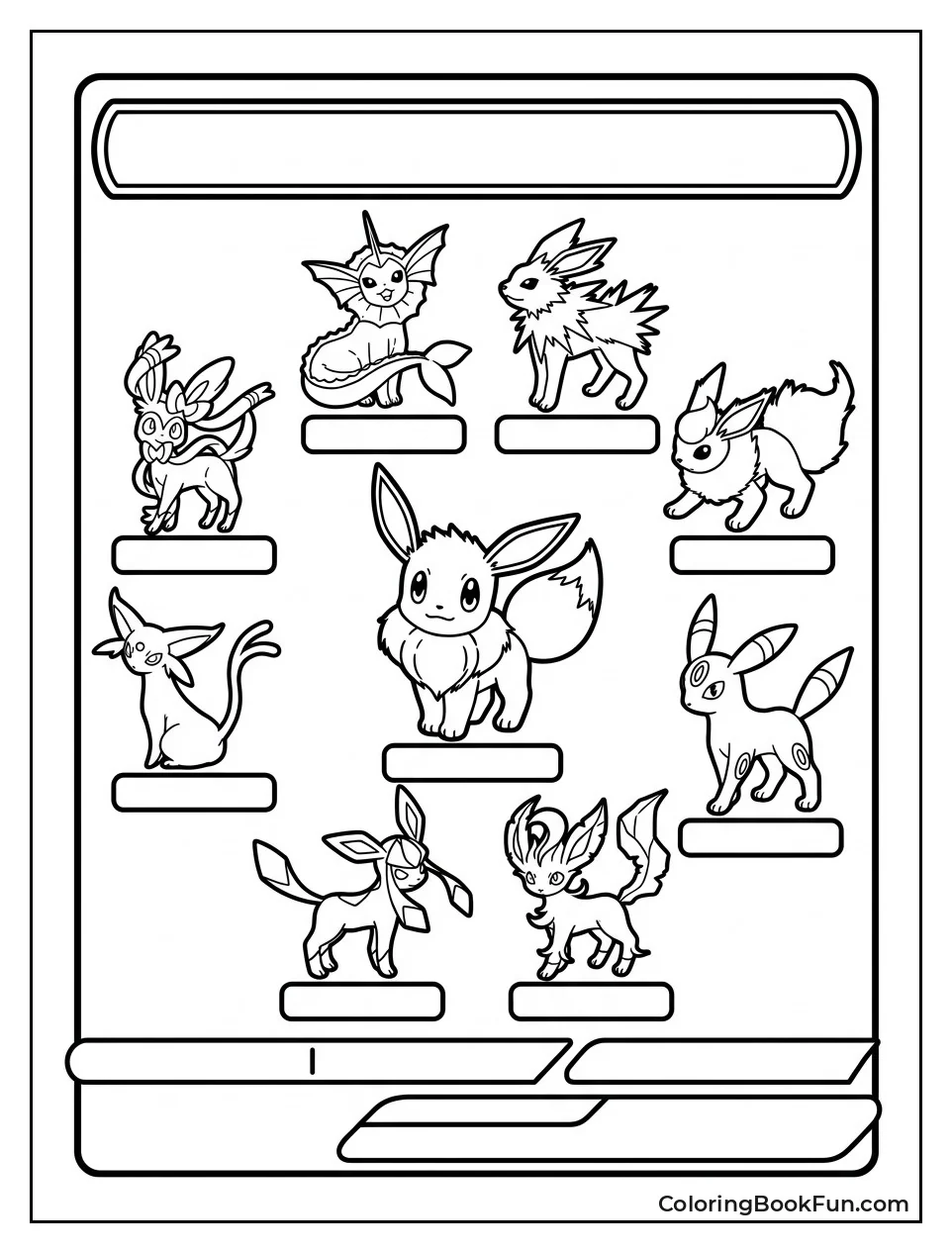 Eevee Surrounded by Evolutions