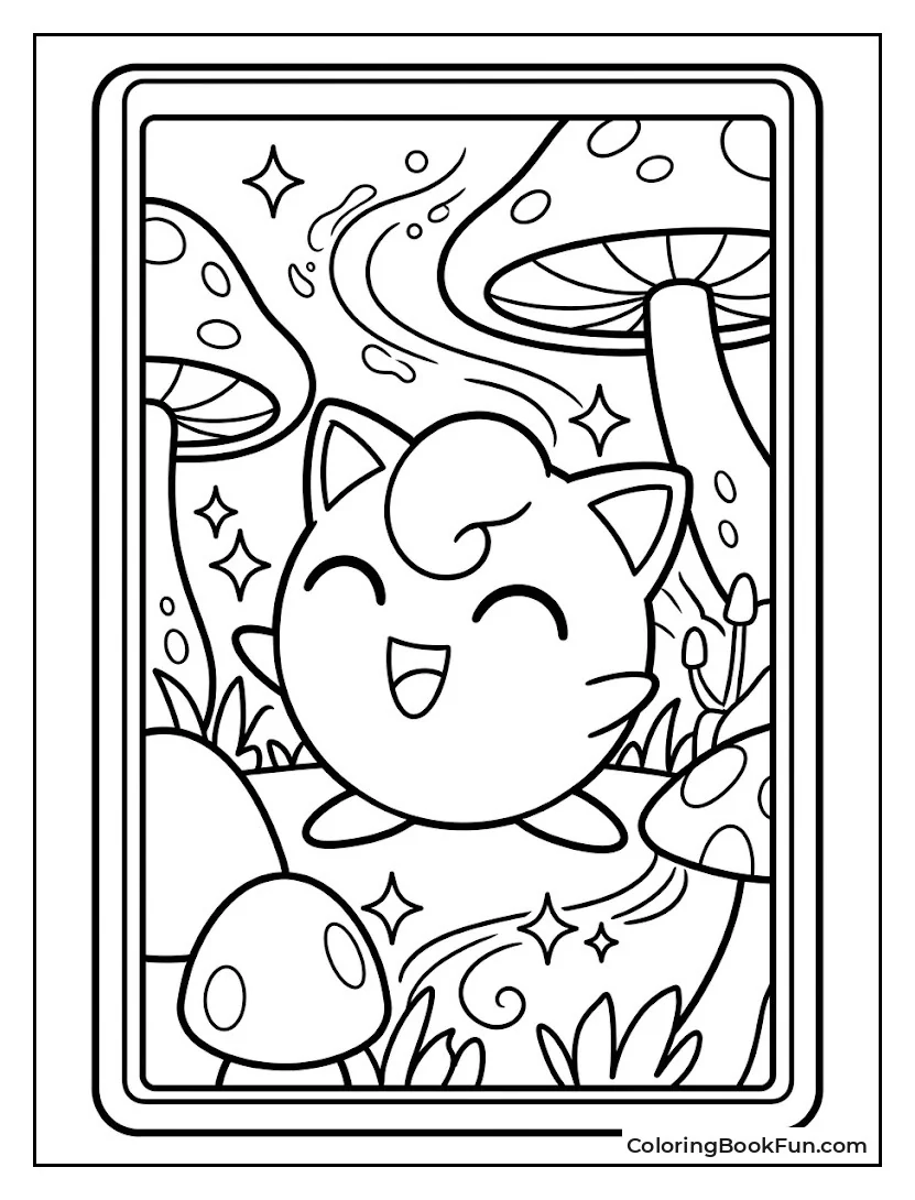 Jigglypuff Singing in Mushroom Garden