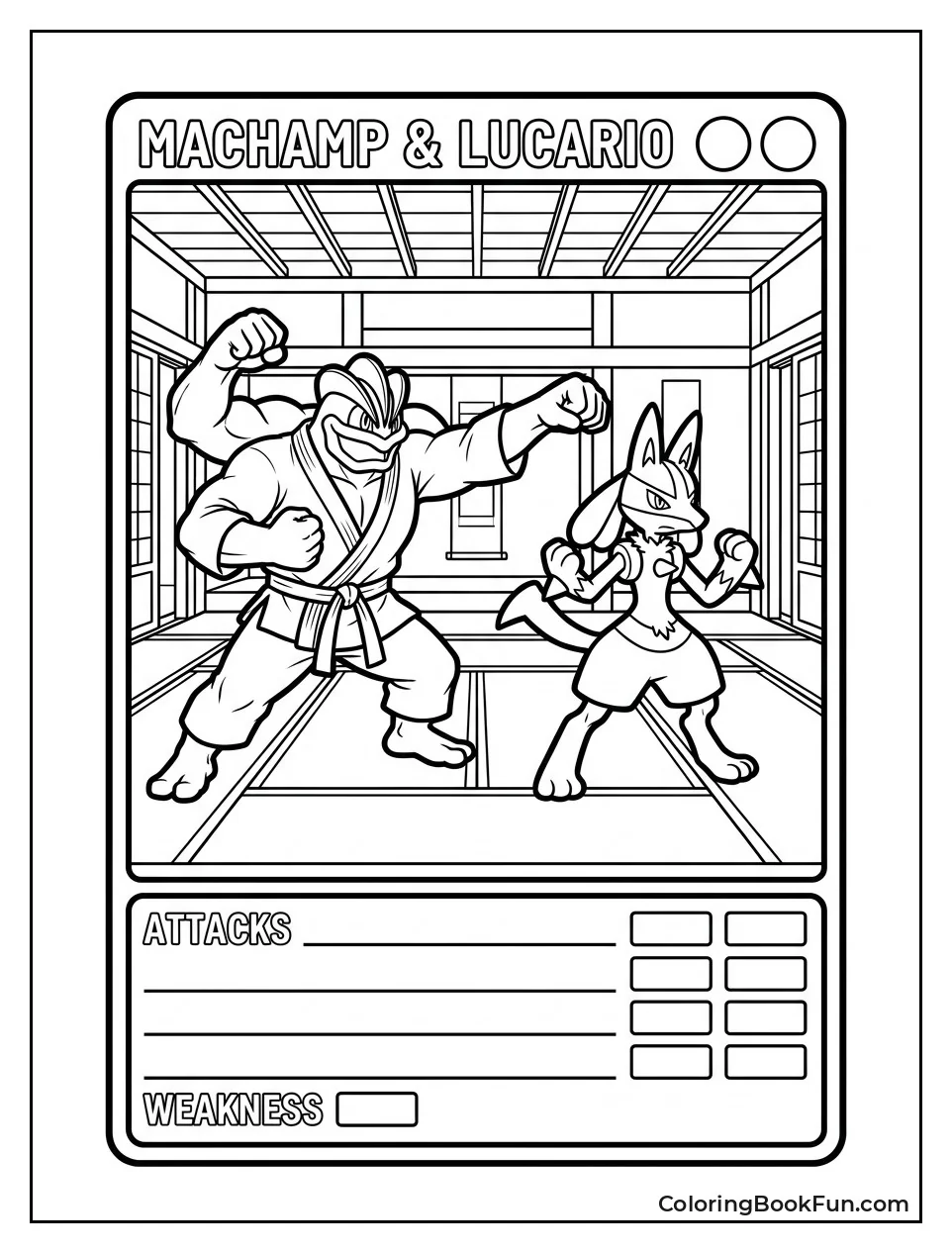 Machamp Training Inside Dojo