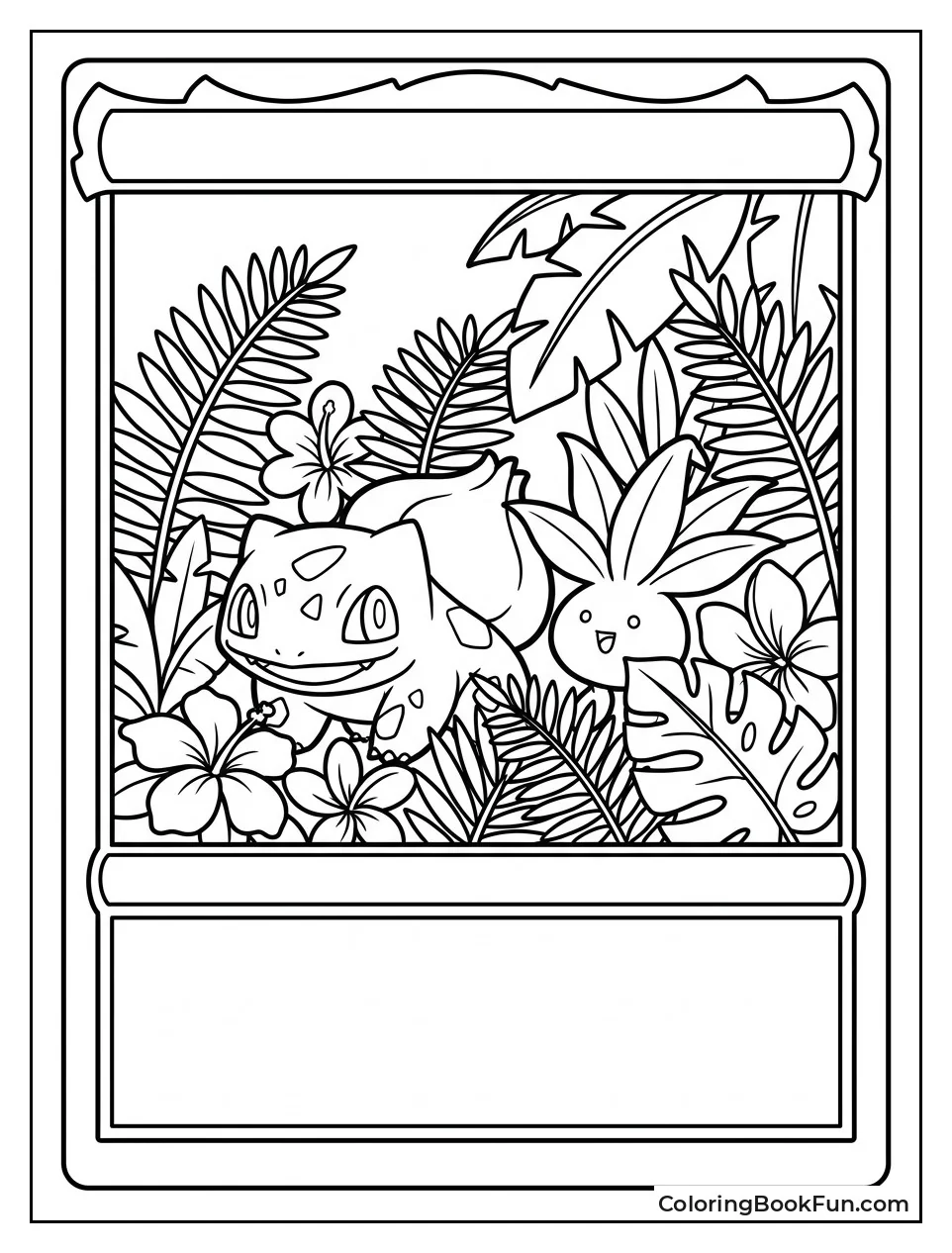 Bulbasaur Peeking from Jungle Ferns