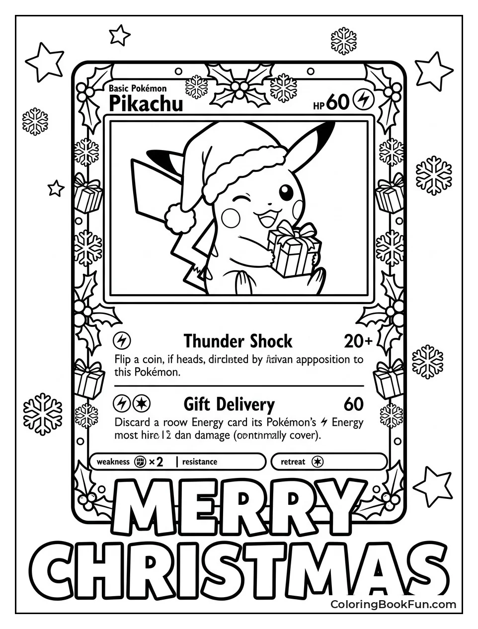 Pikachu with Festive Santa Hat