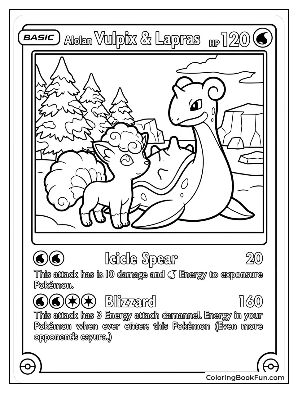 Vulpix and Lapras in Snow