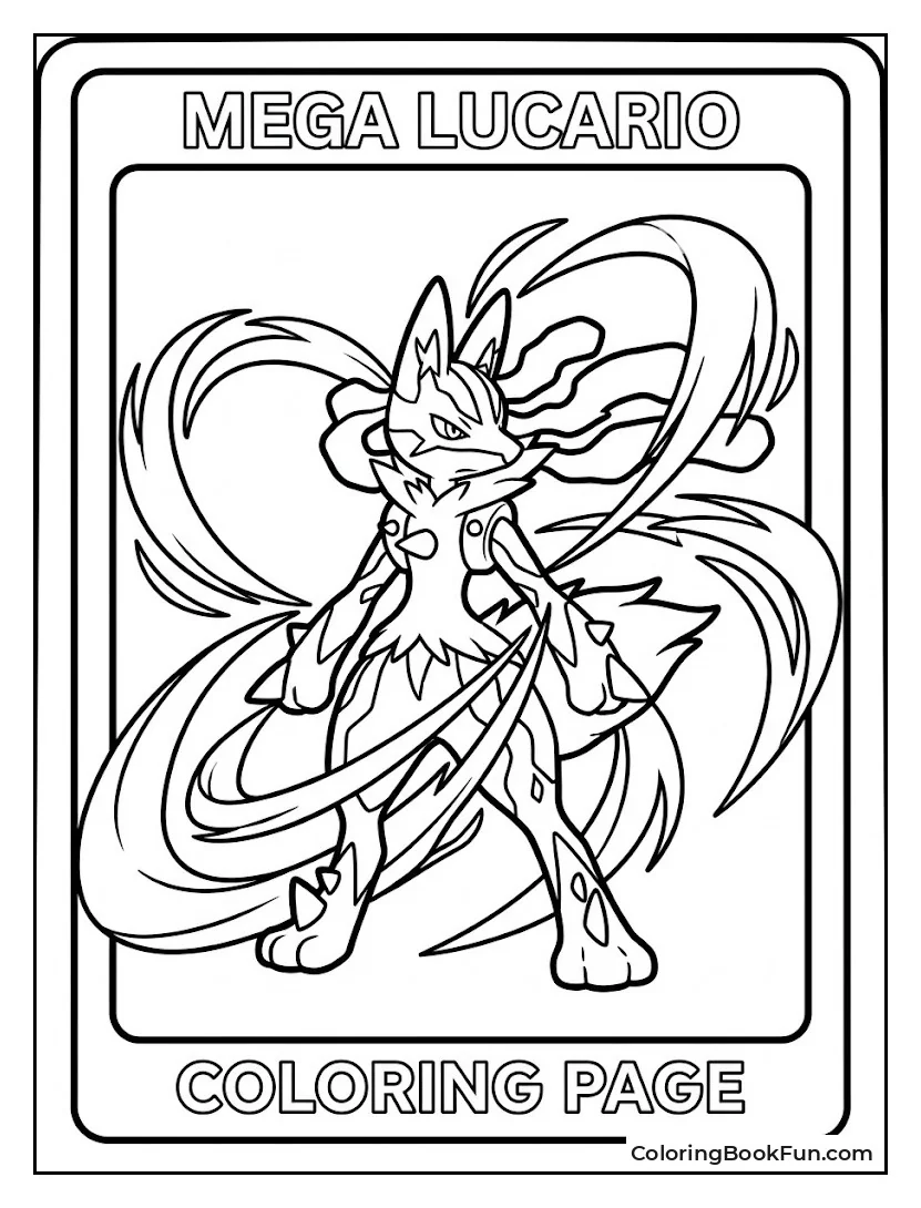 Lucario Transforming into Mega Form