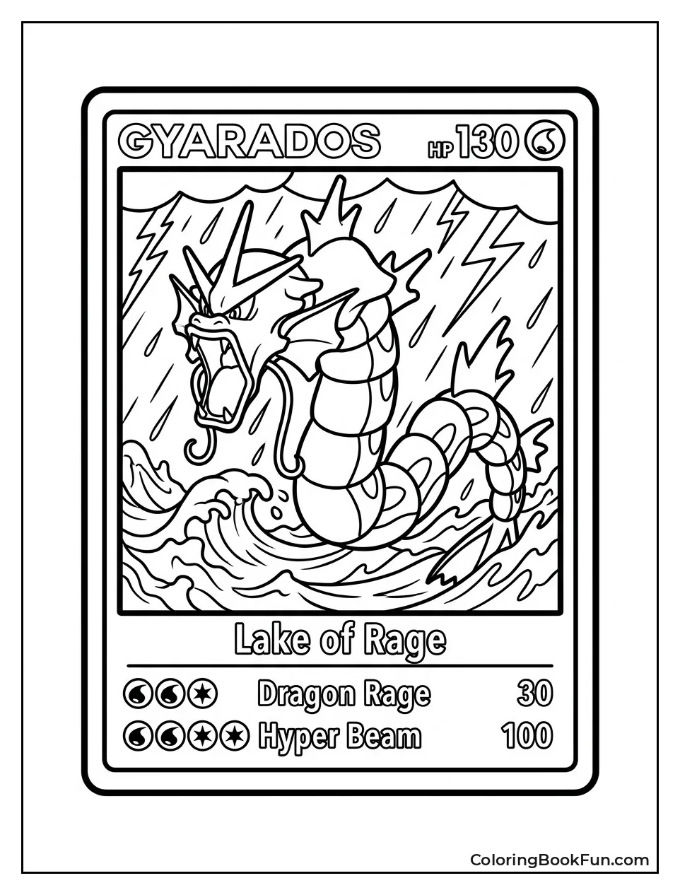 Red Gyarados Leaping from Lake