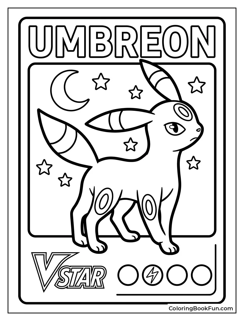 Umbreon Standing Under Bright Moon