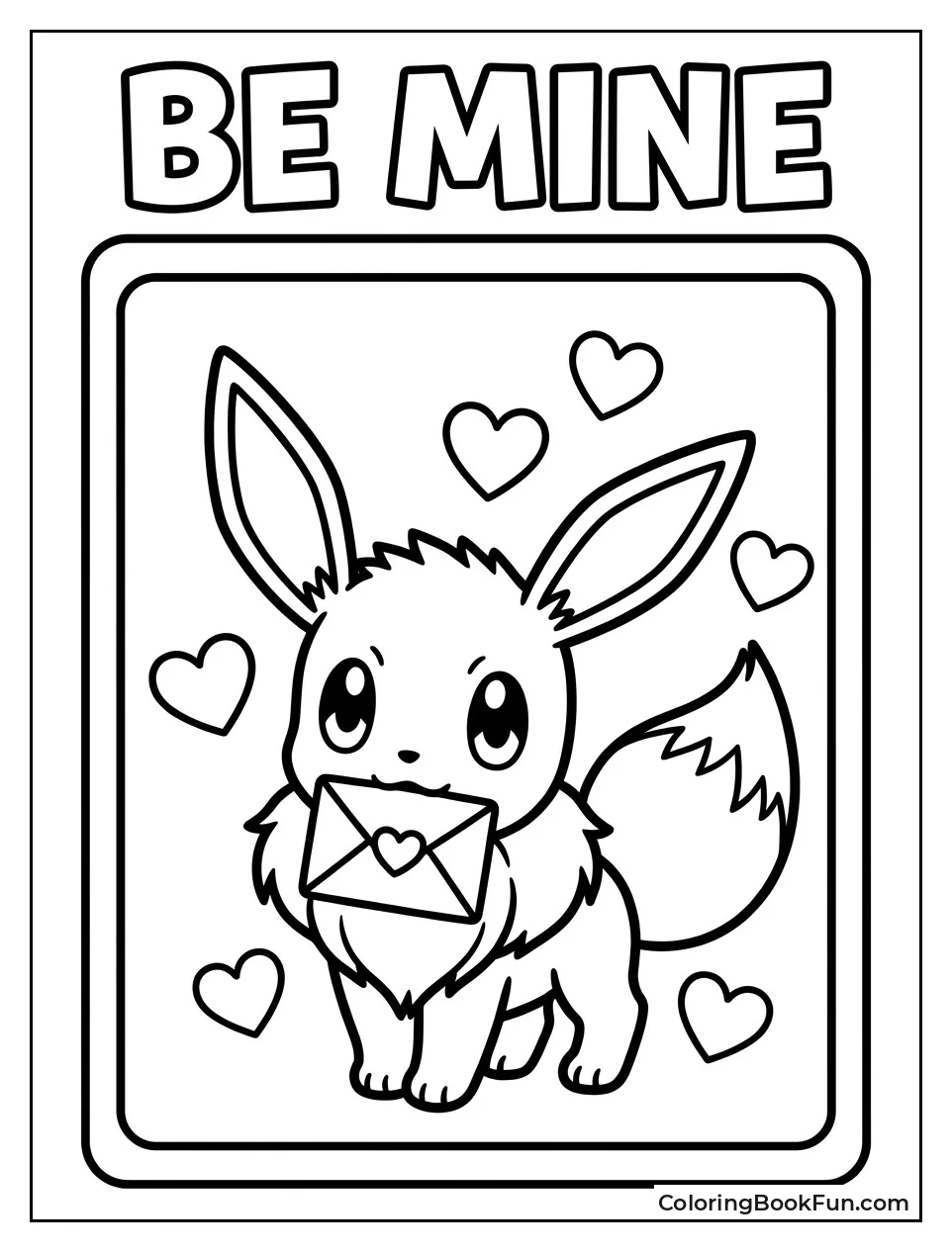 Eevee Holding Valentine Love Letter
