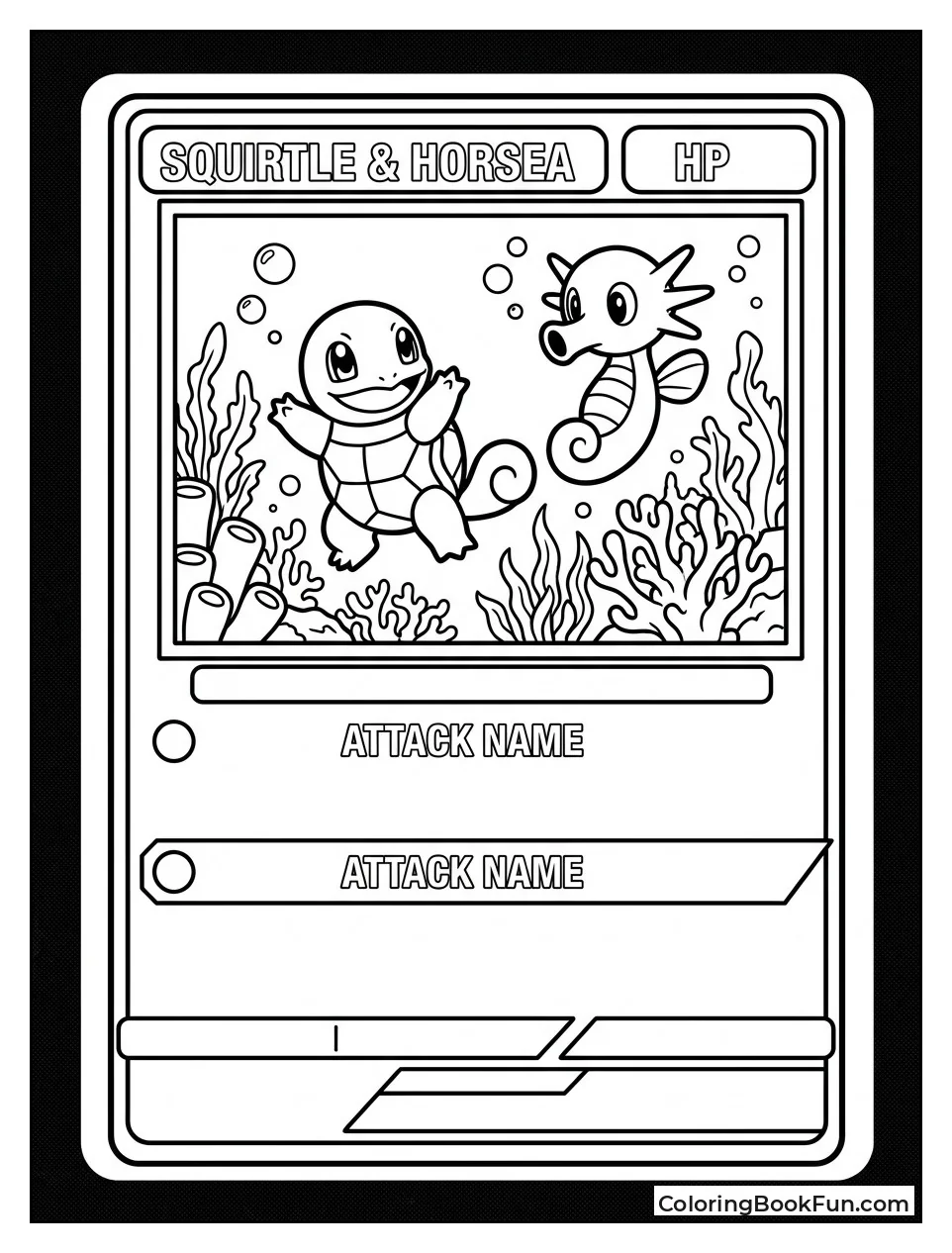 Squirtle Swimming Through Coral Reef