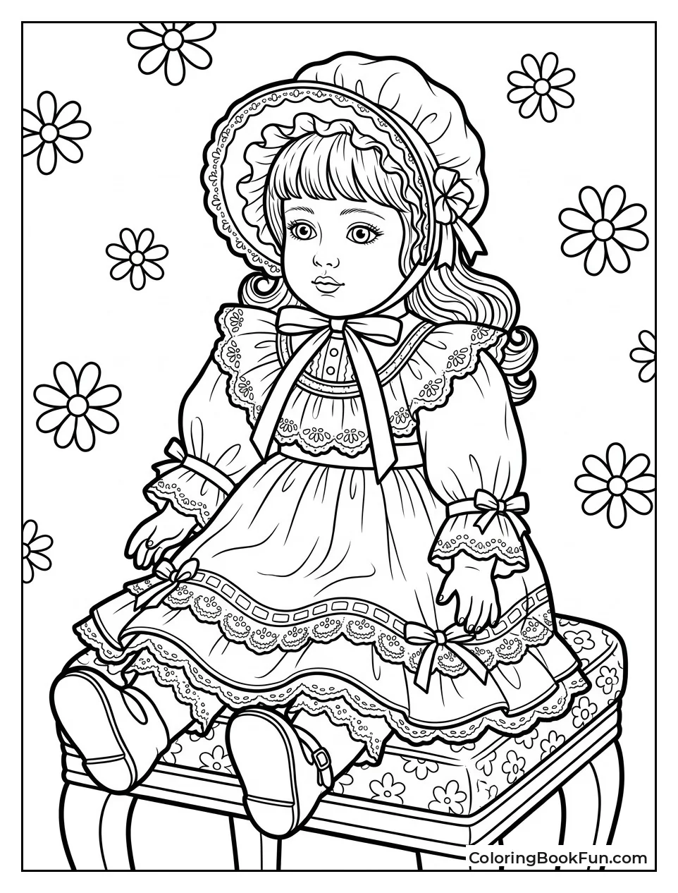 Porcelain Victorian Doll in Lace