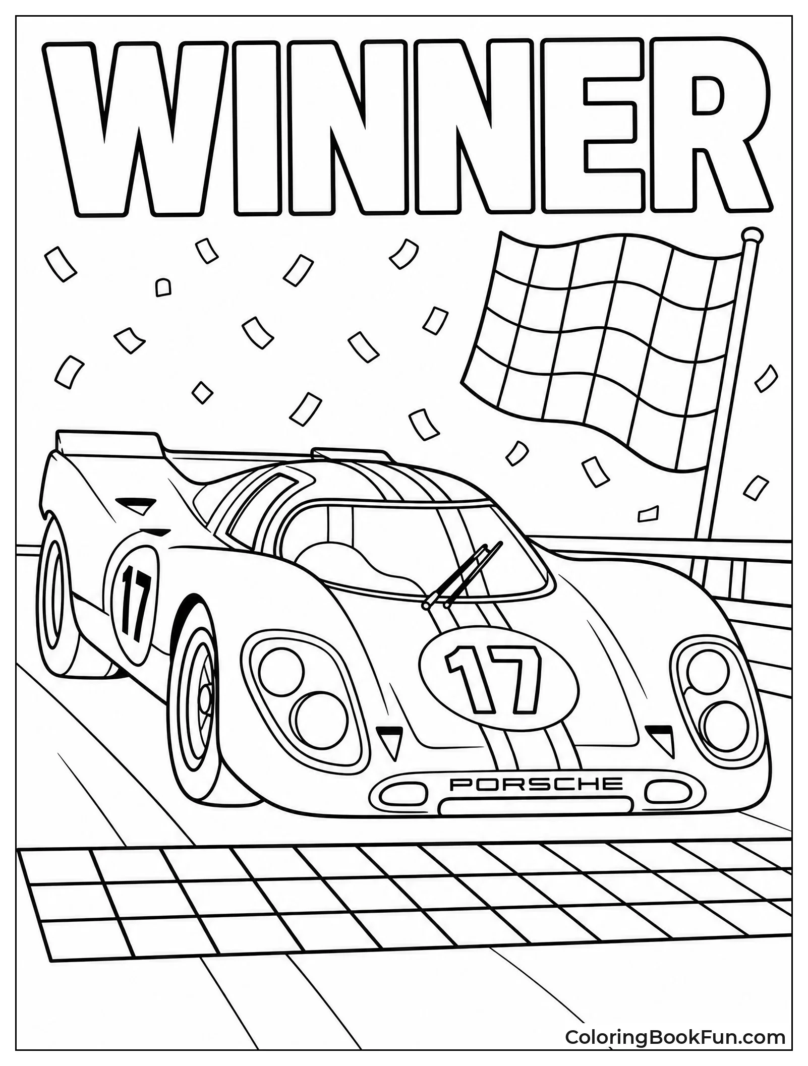 Porsche 917 Crosses Finish Line