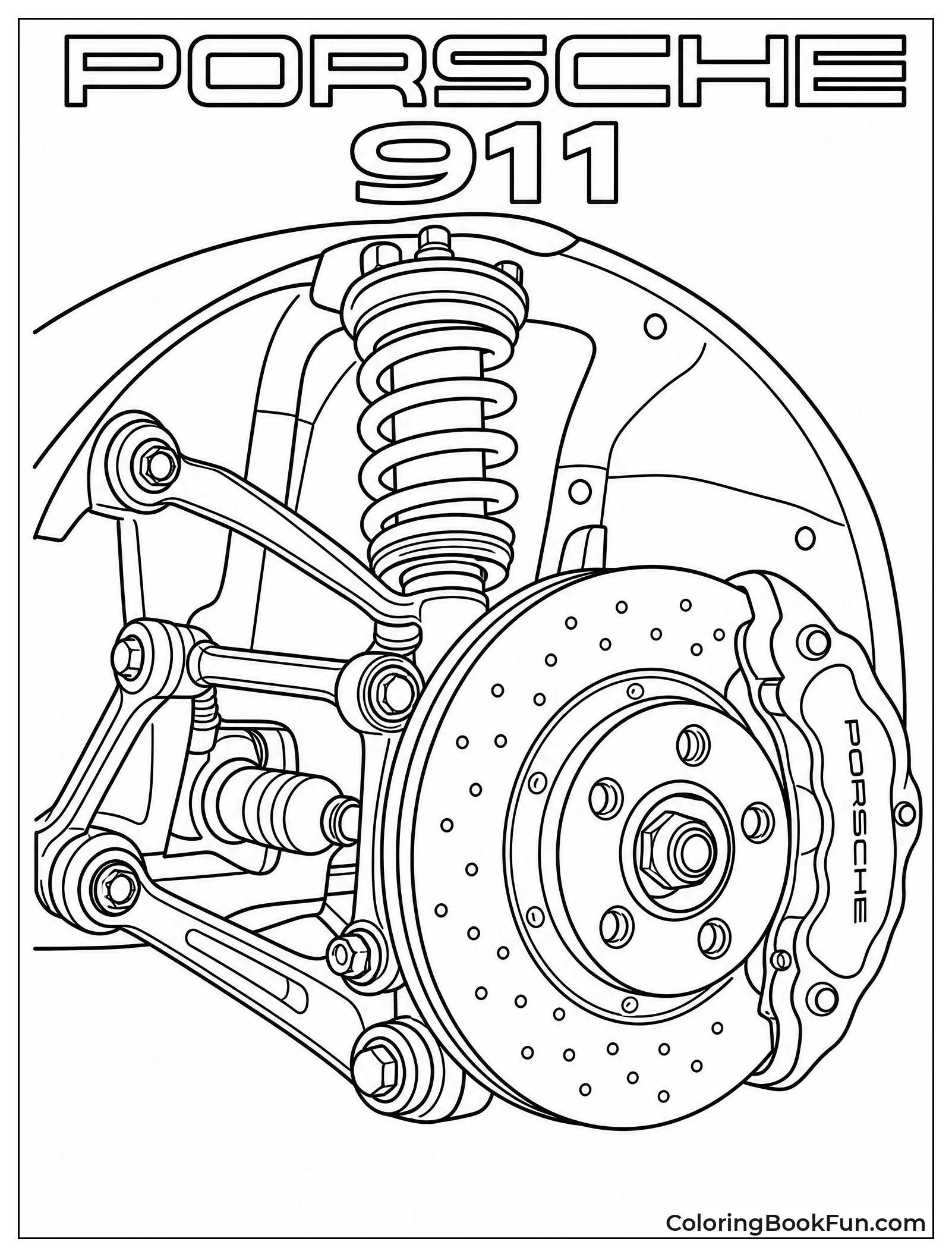 Detailed Porsche Suspension And Brakes