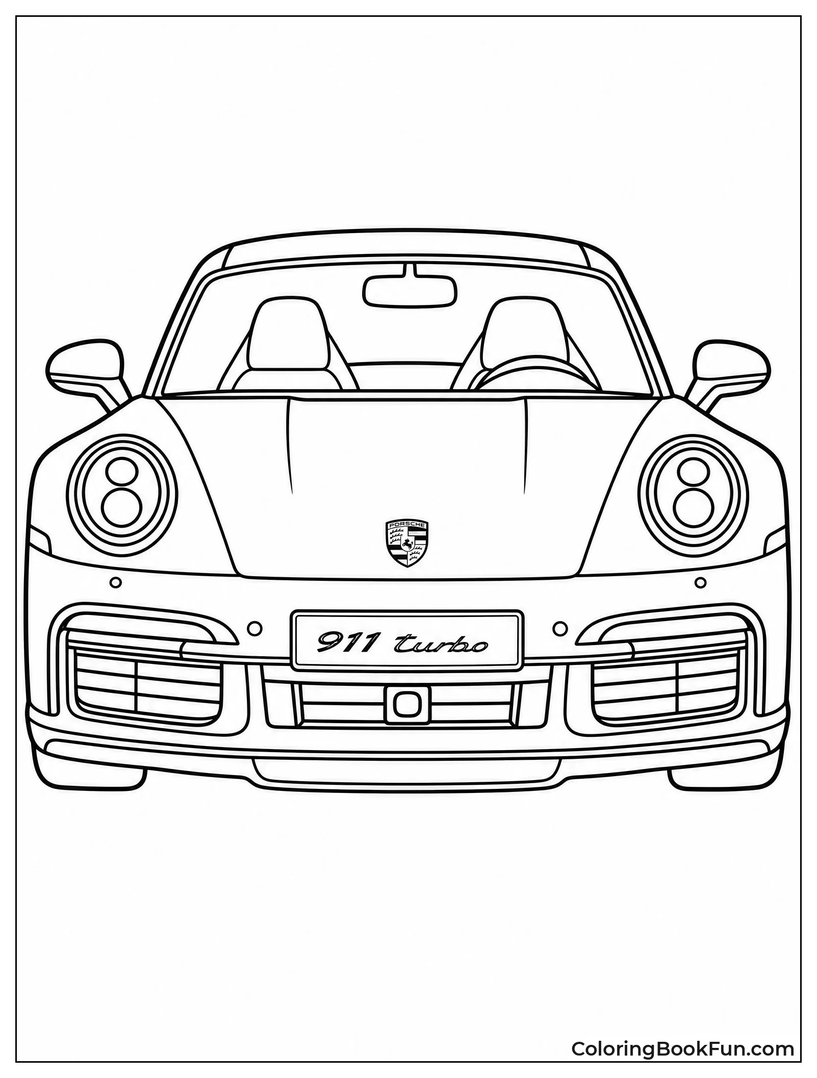 Front View Of Turbo Porsche