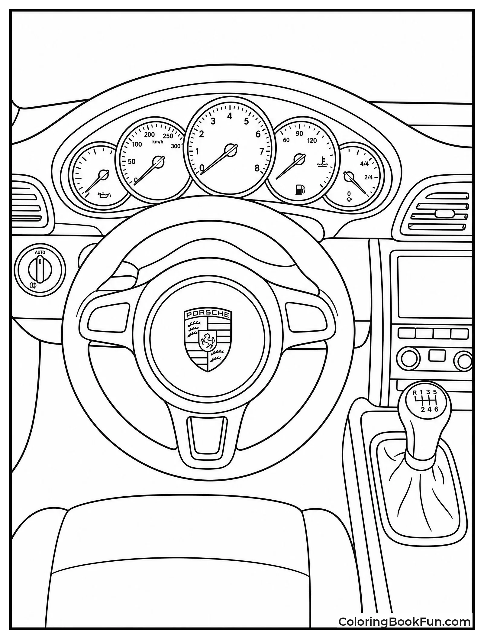 View From Driver Seat Shows Gauges