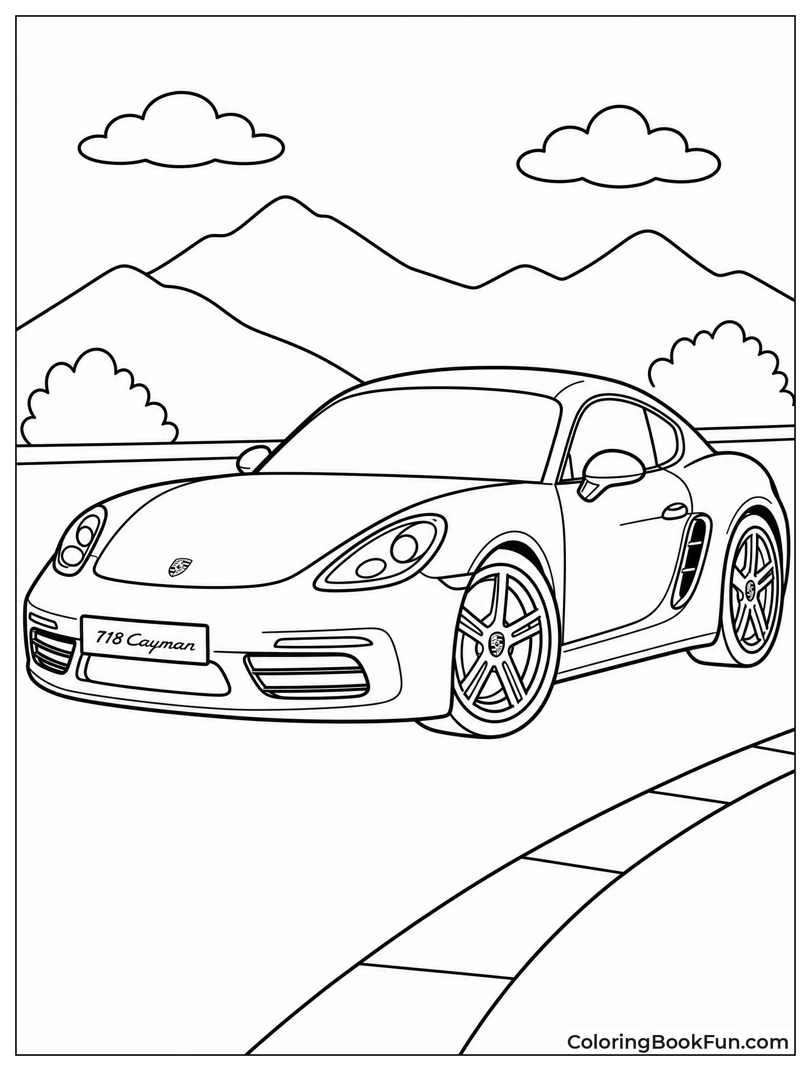 Medium Detail Cayman Ready To Color