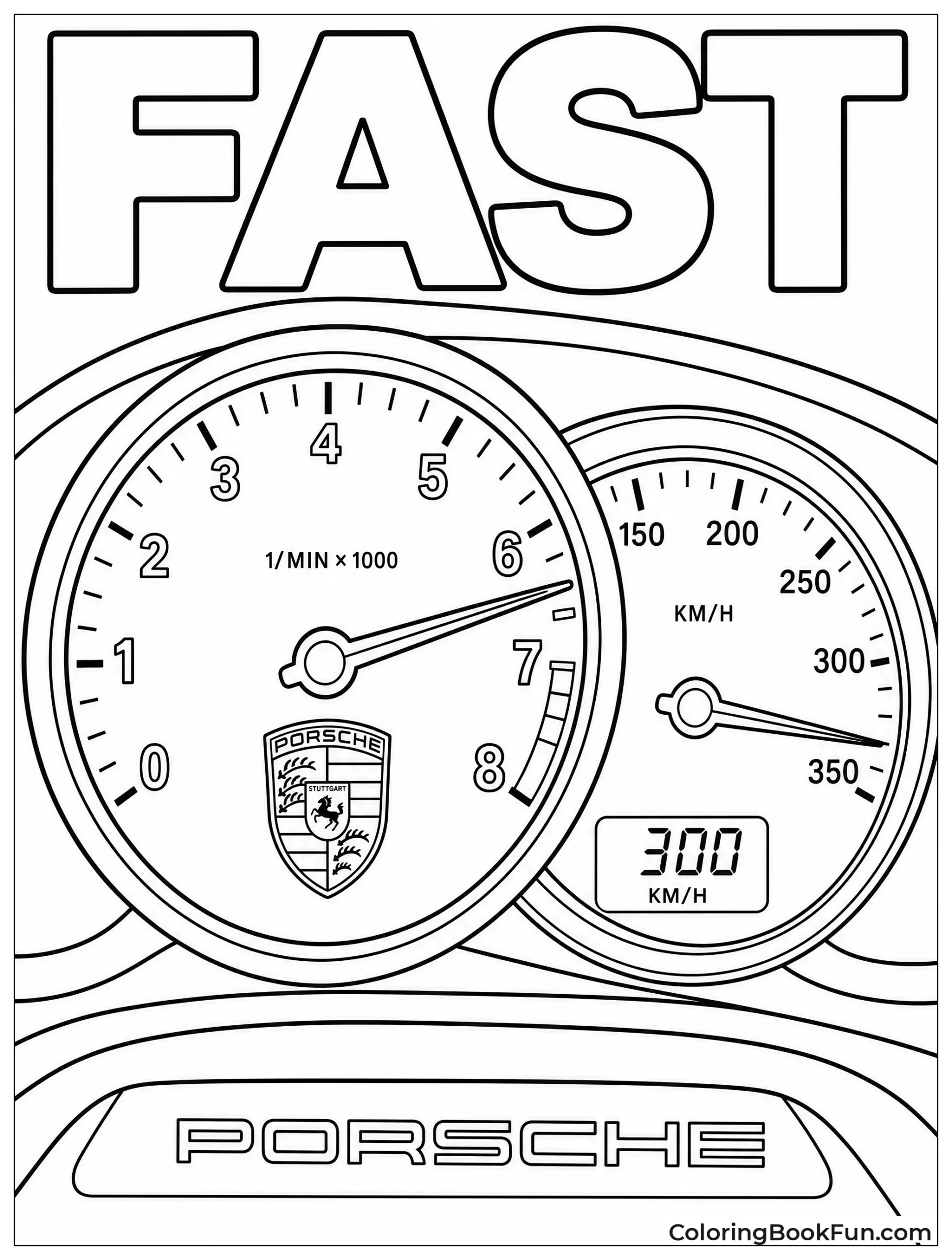 Speedometer Needle Hits High Speed