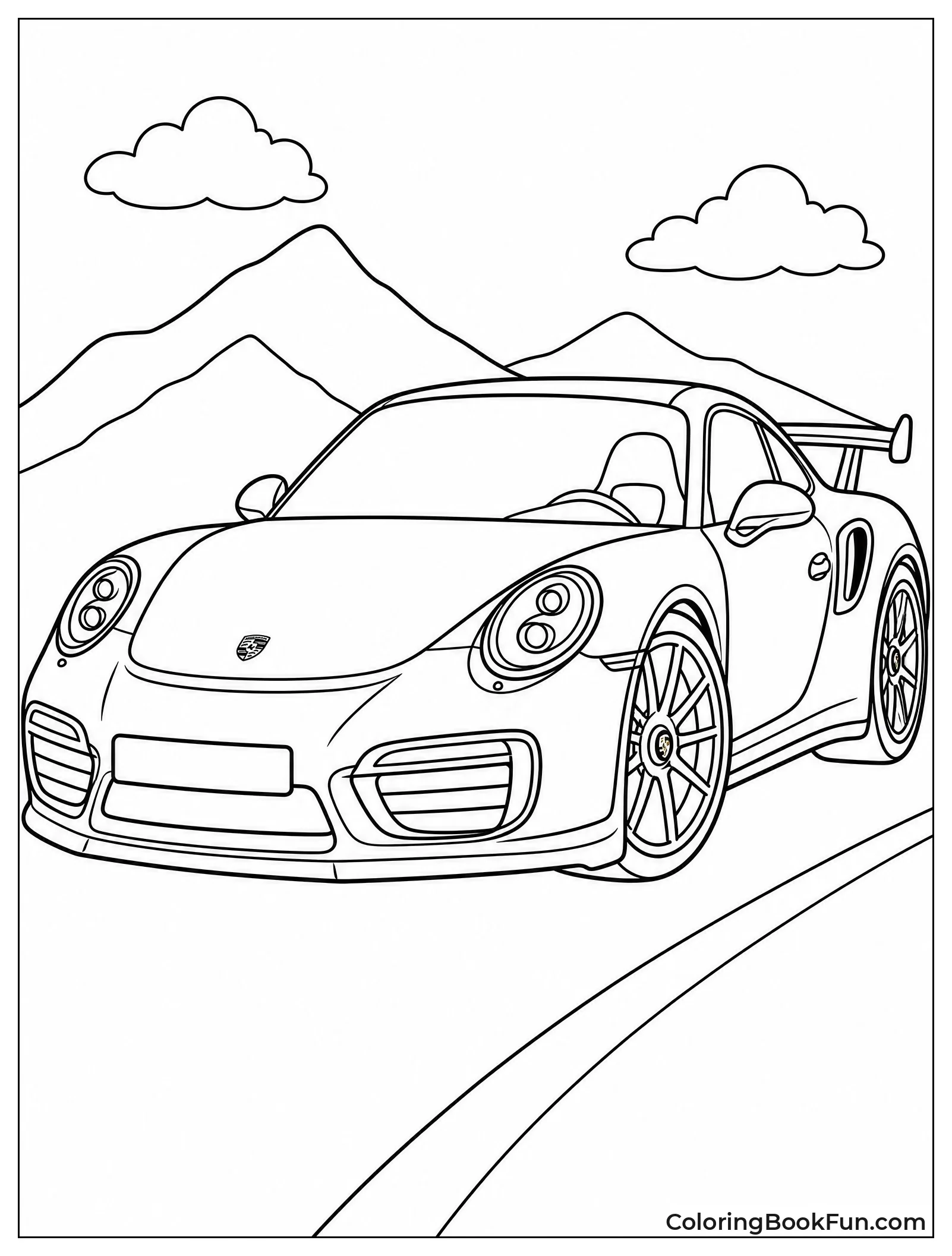 Sleek Porsche Racing on Track