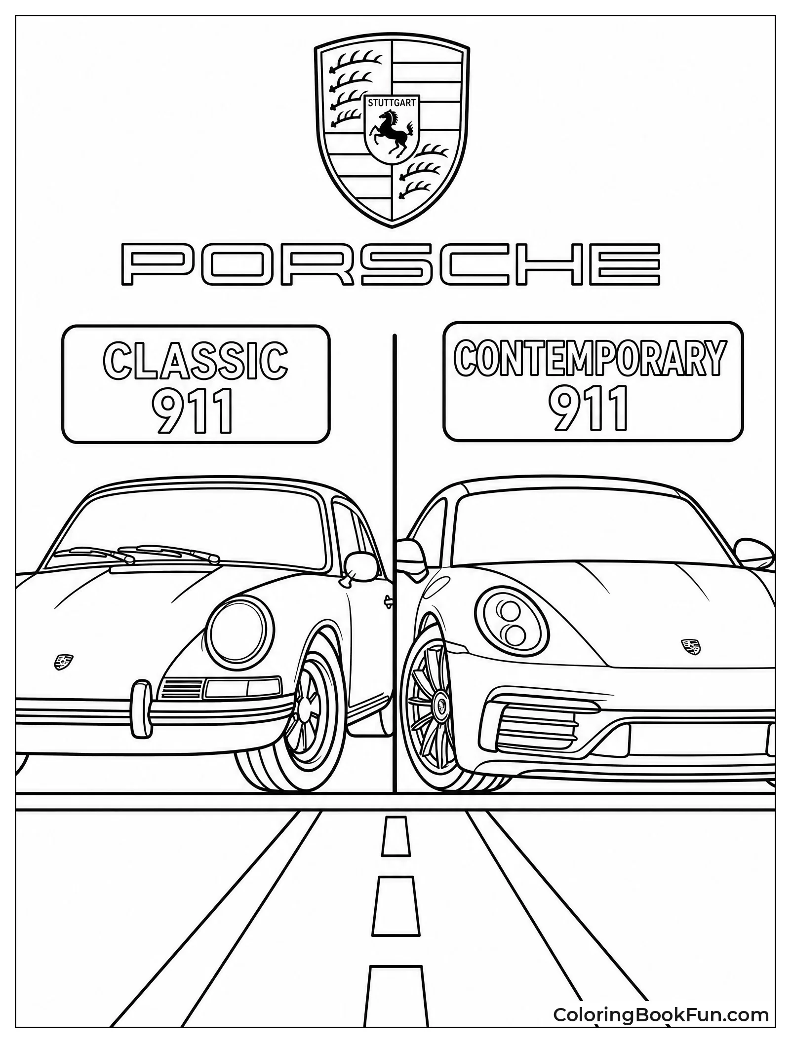 Vintage And Modern 911 Side By Side