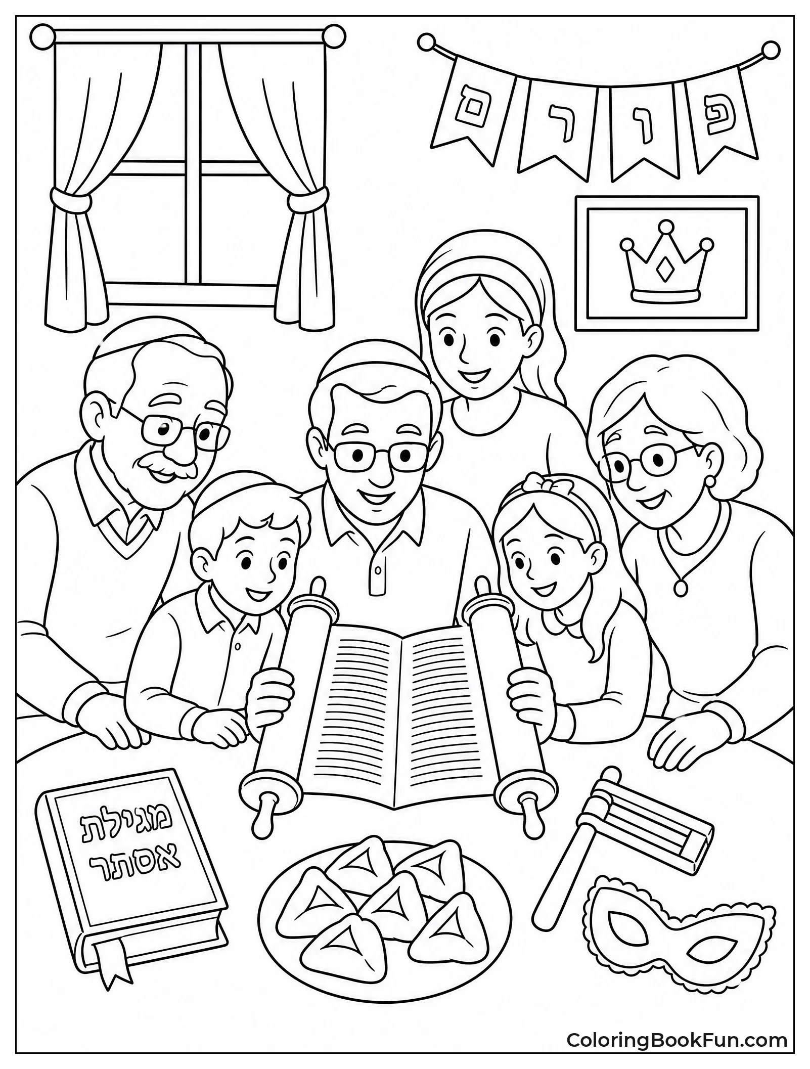 Family Reads Megillah Together