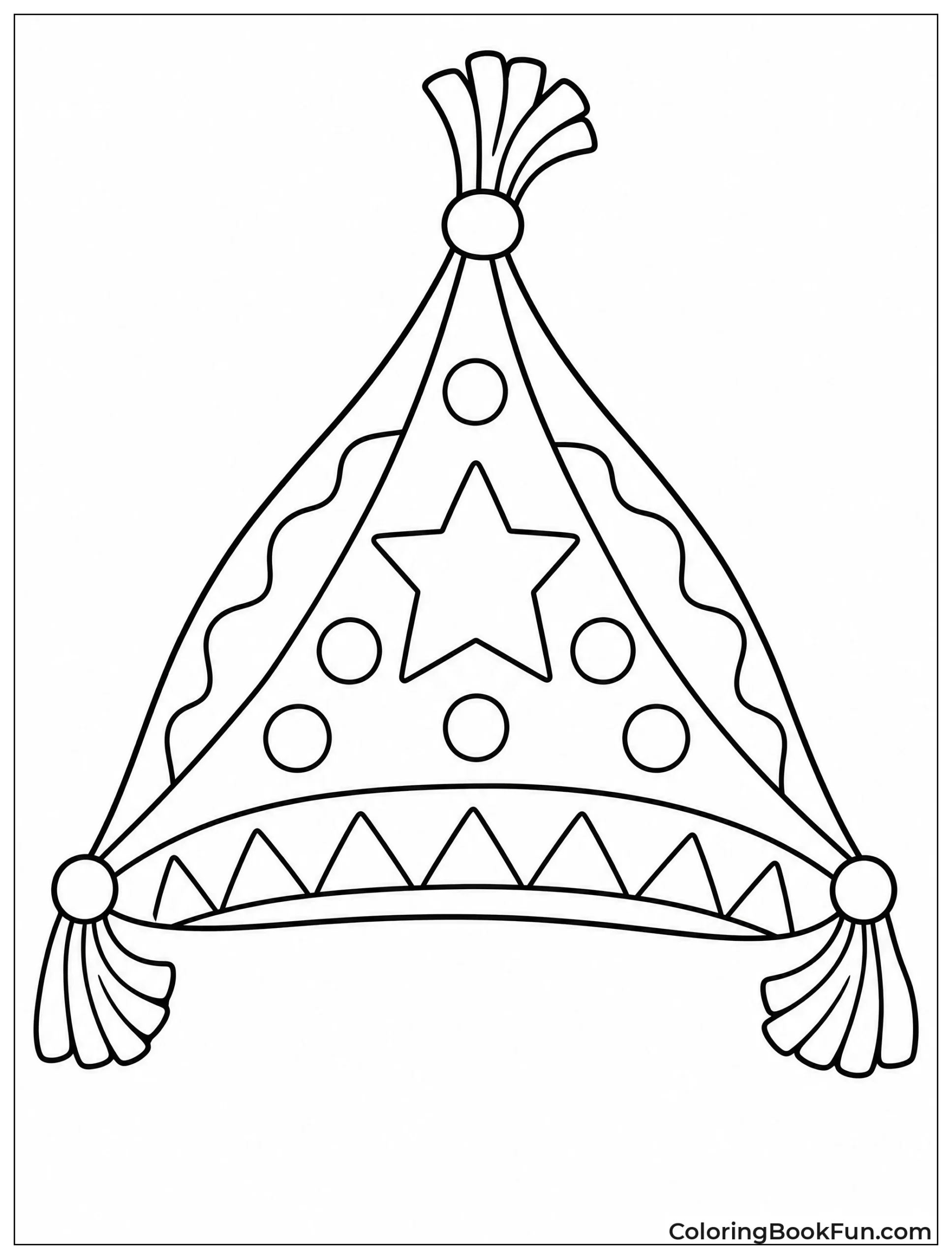 Three Cornered Hat with Tassels