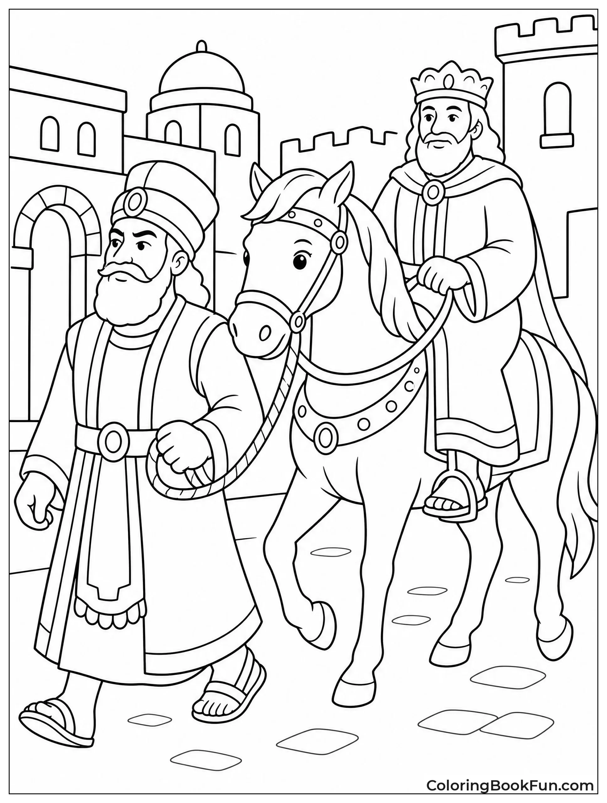 Mordecai Rides Horse with Haman