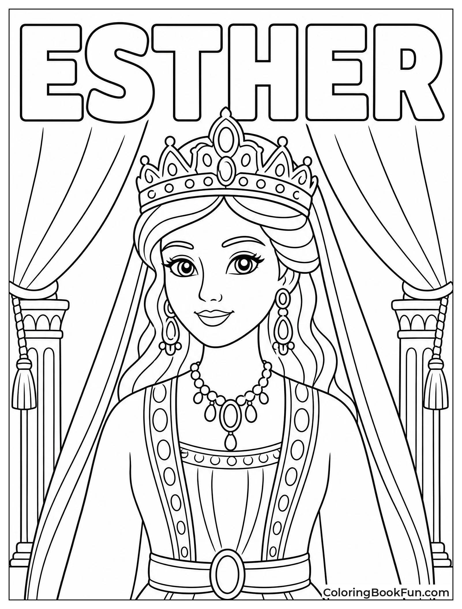 Queen Esther Wears Royal Crown