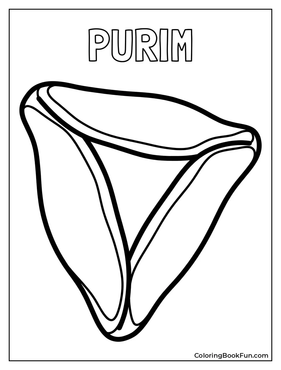 Large Hamantaschen Cookie on Page