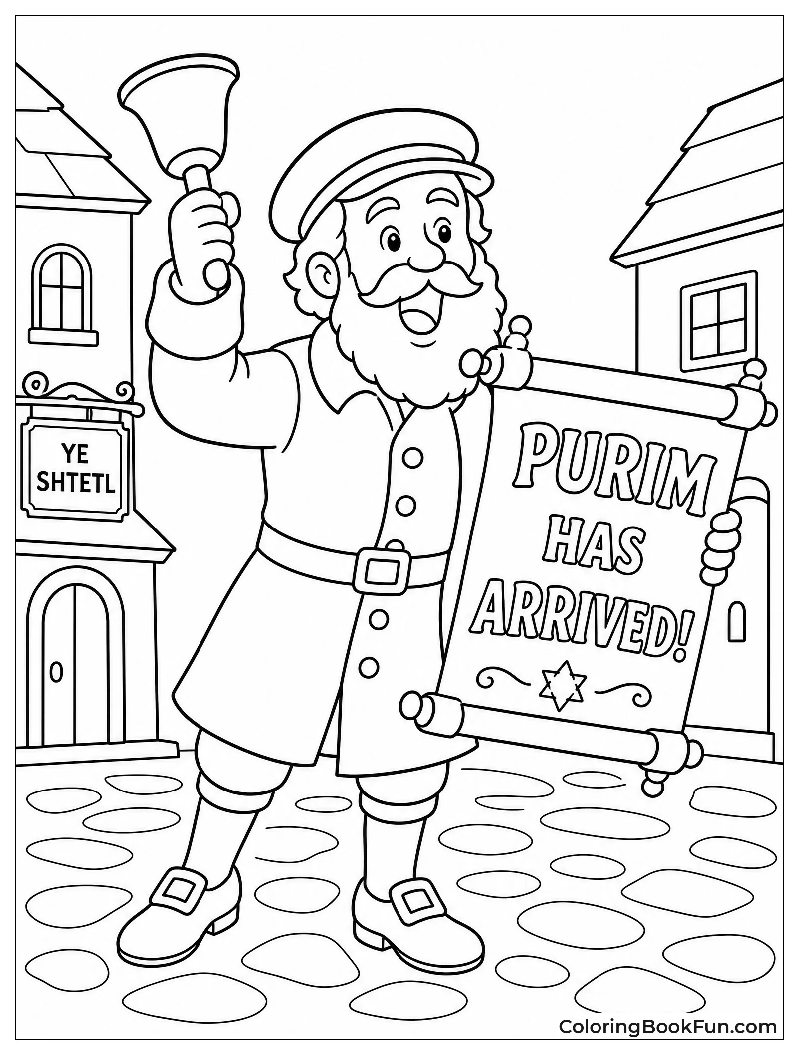 Town Crier Announces Purim