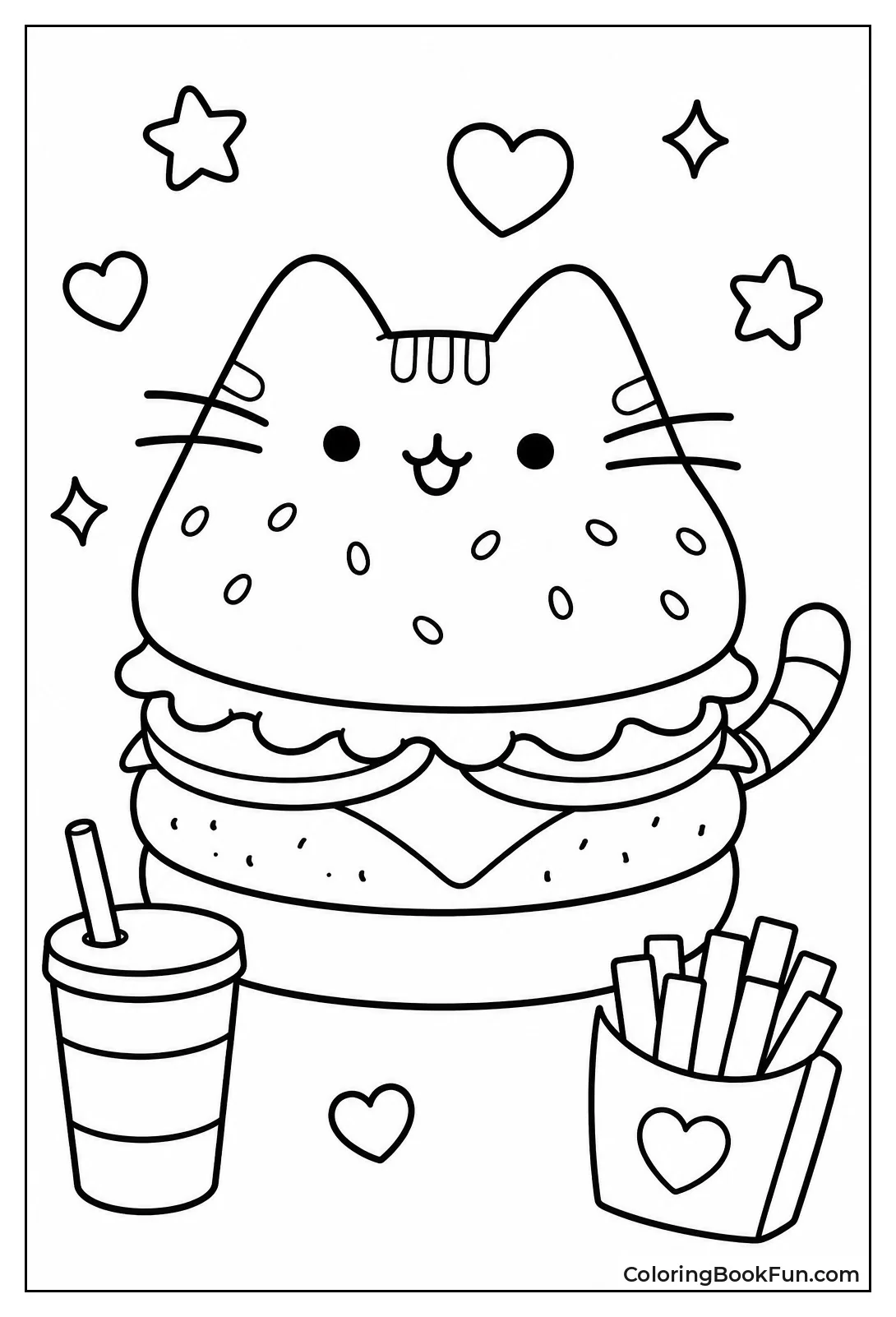 Pusheen Dressed as Hamburger