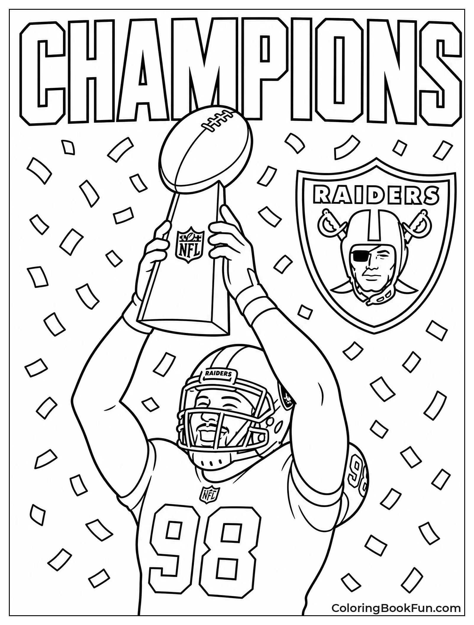 Player Lifts Super Bowl Trophy