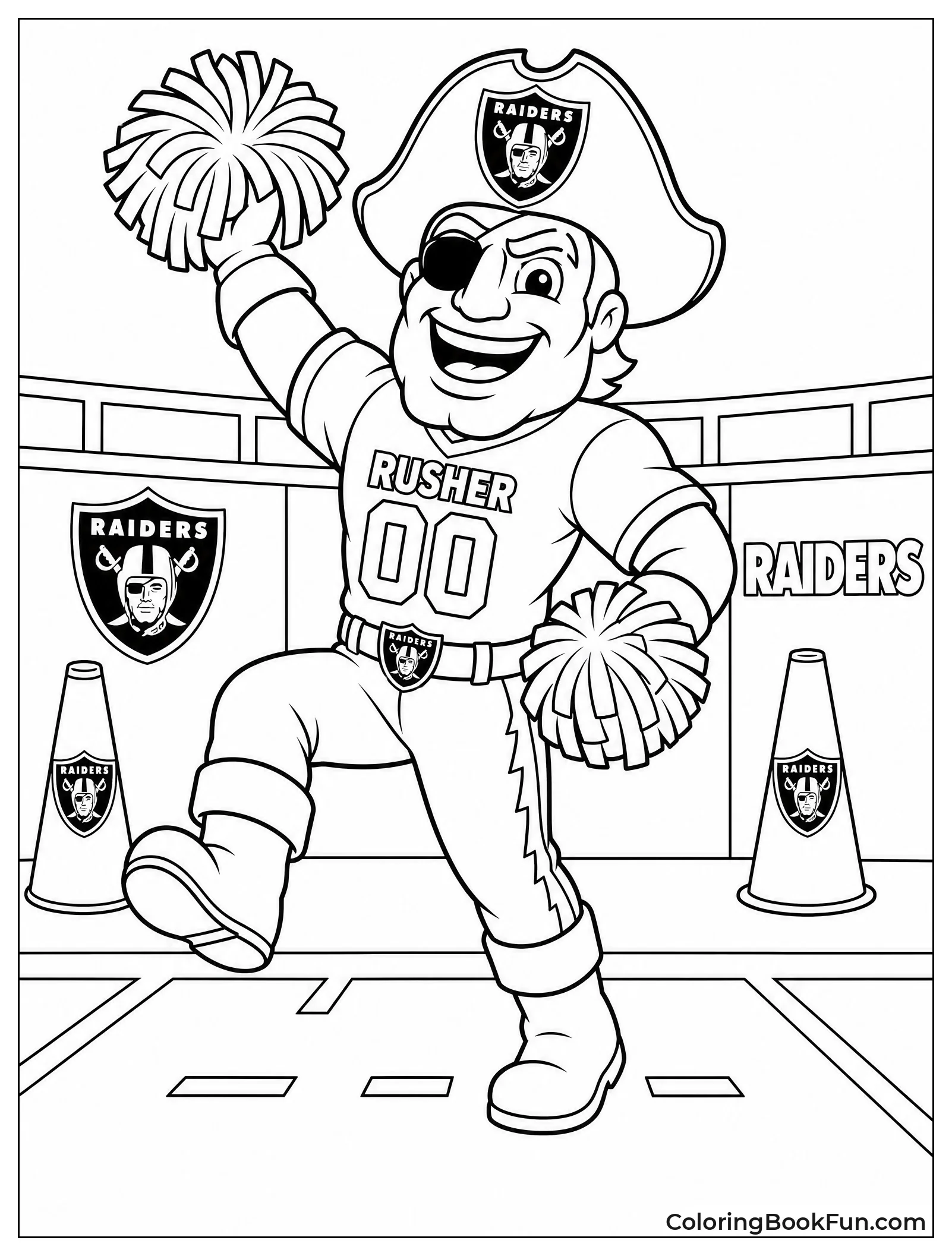 Mascot Dances With Pom Poms