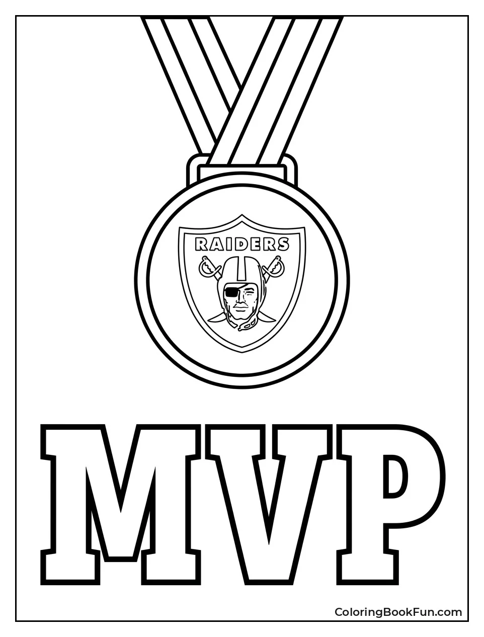 Medal Shows Raiders Logo