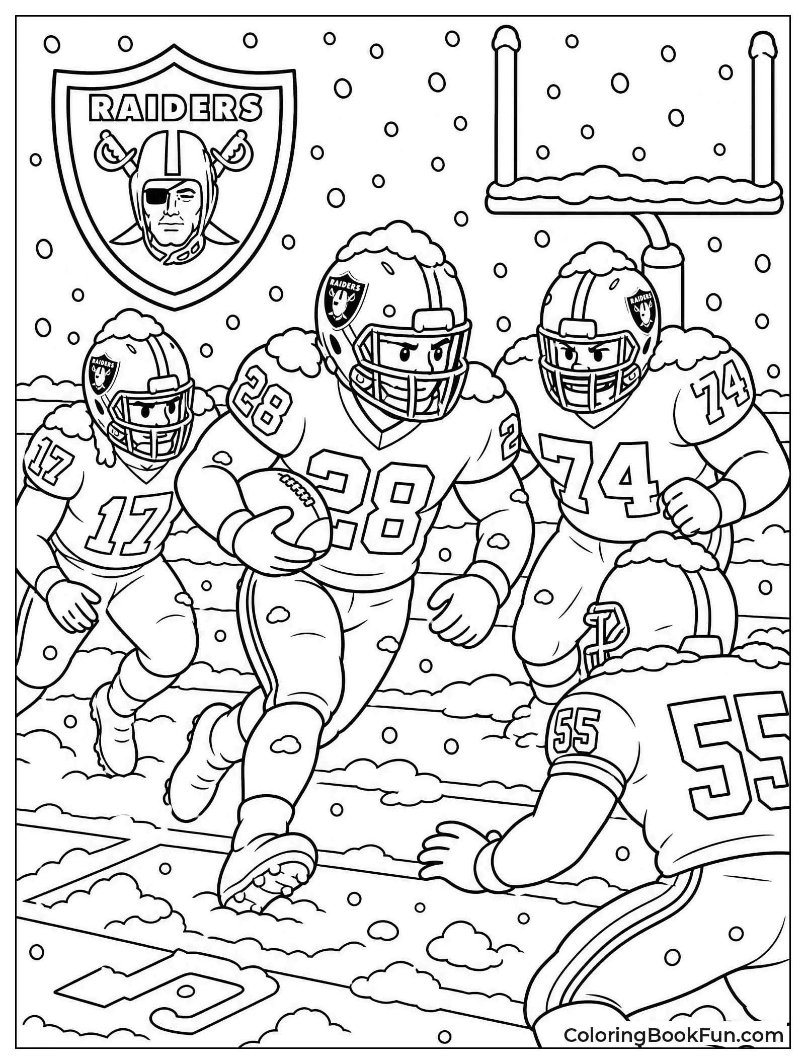 Players Compete in Falling Snow