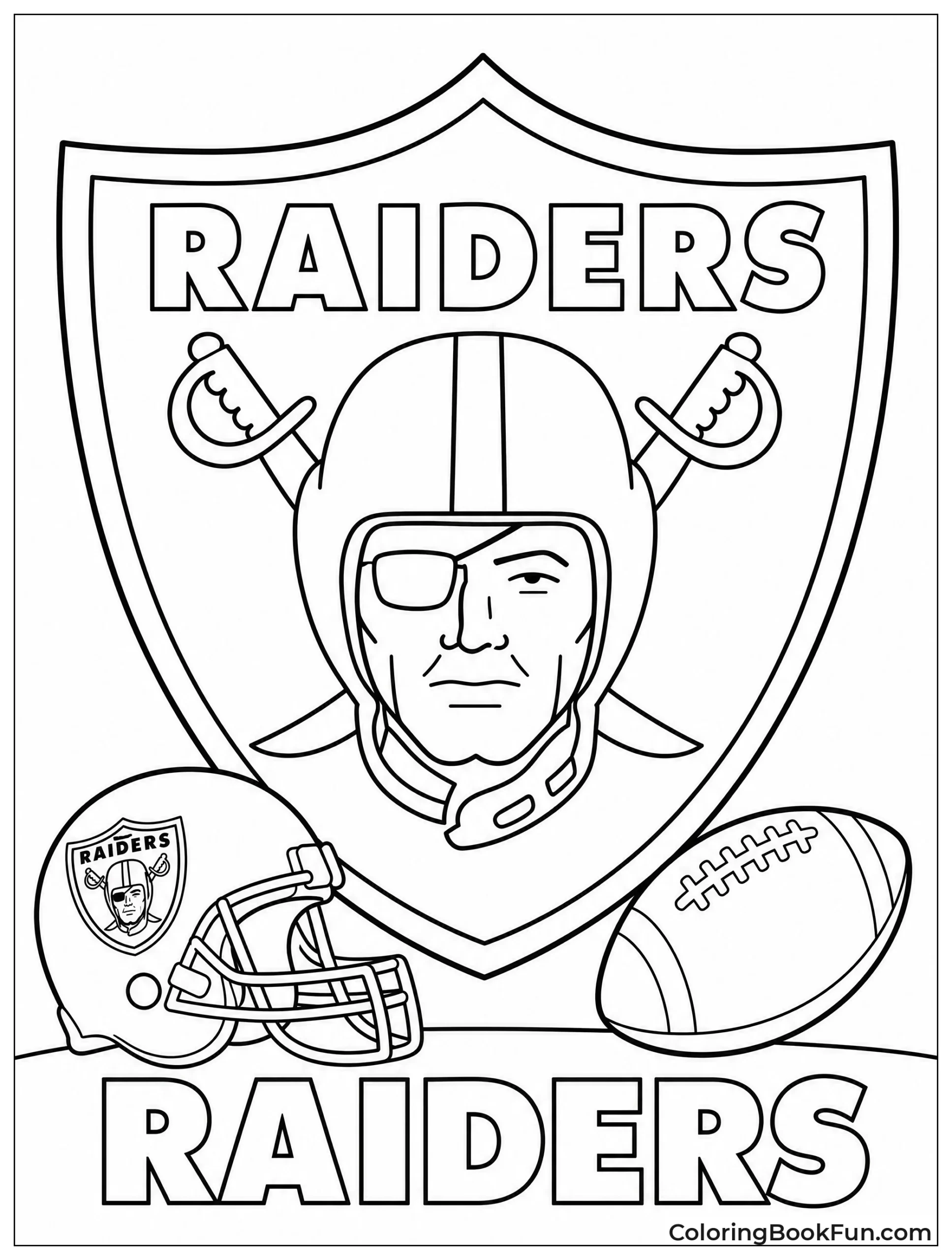 Raiders Shield Logo with Letters