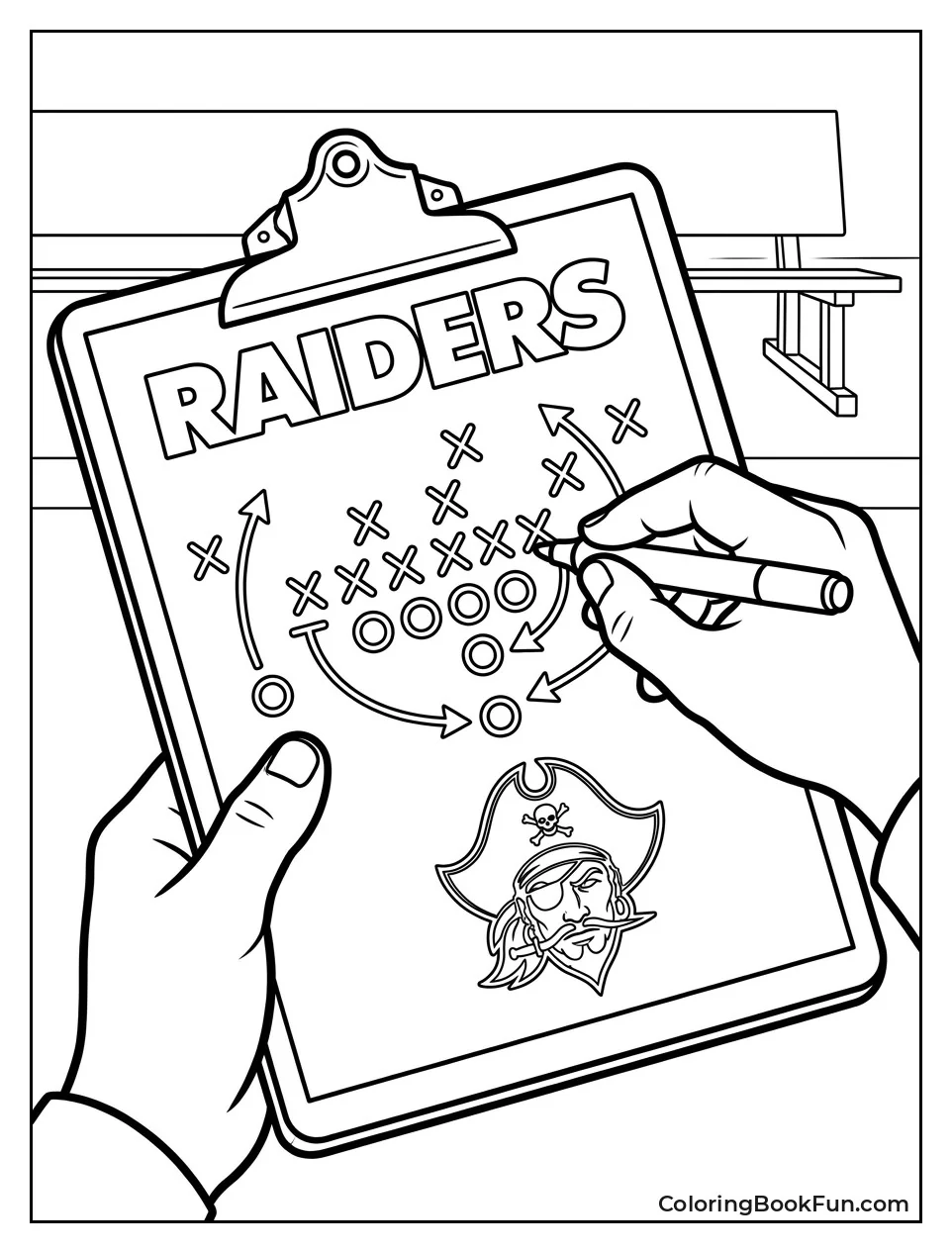 Coach Sketches Play on Clipboard
