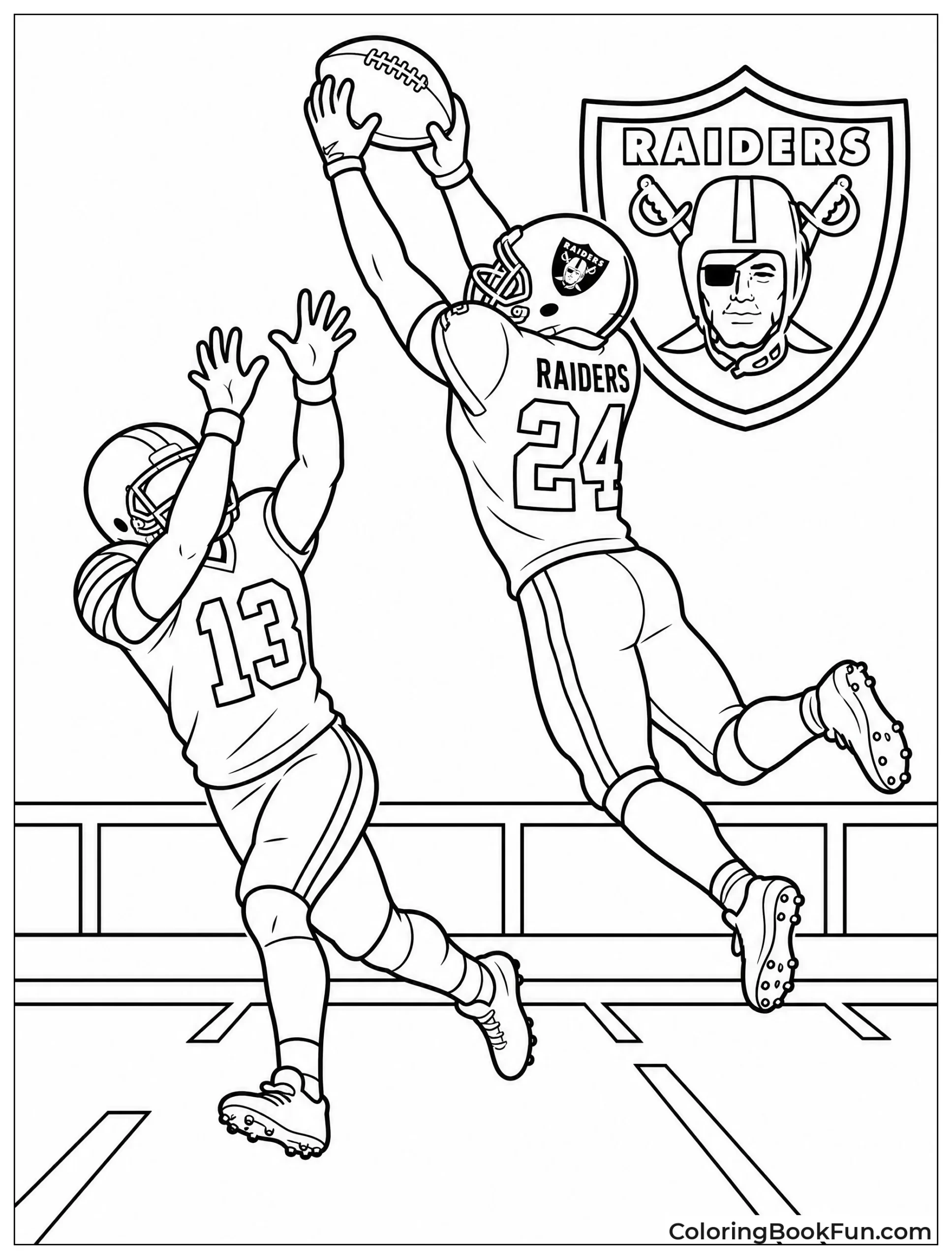 Defensive Back Leaps for Interception