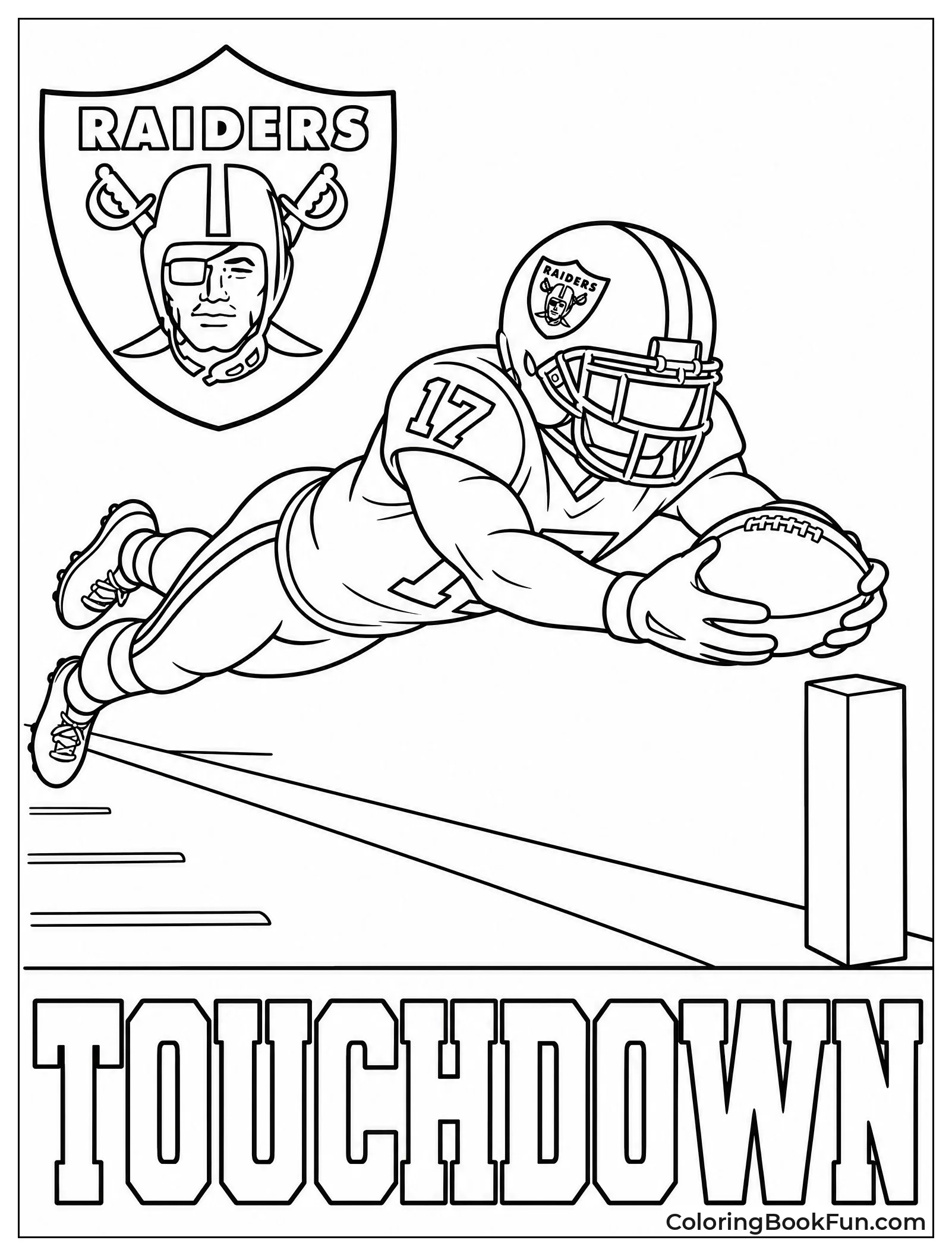 Receiver Dives Across Goal Line