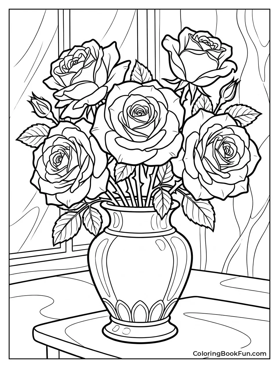 Roses in an Elegant Vase