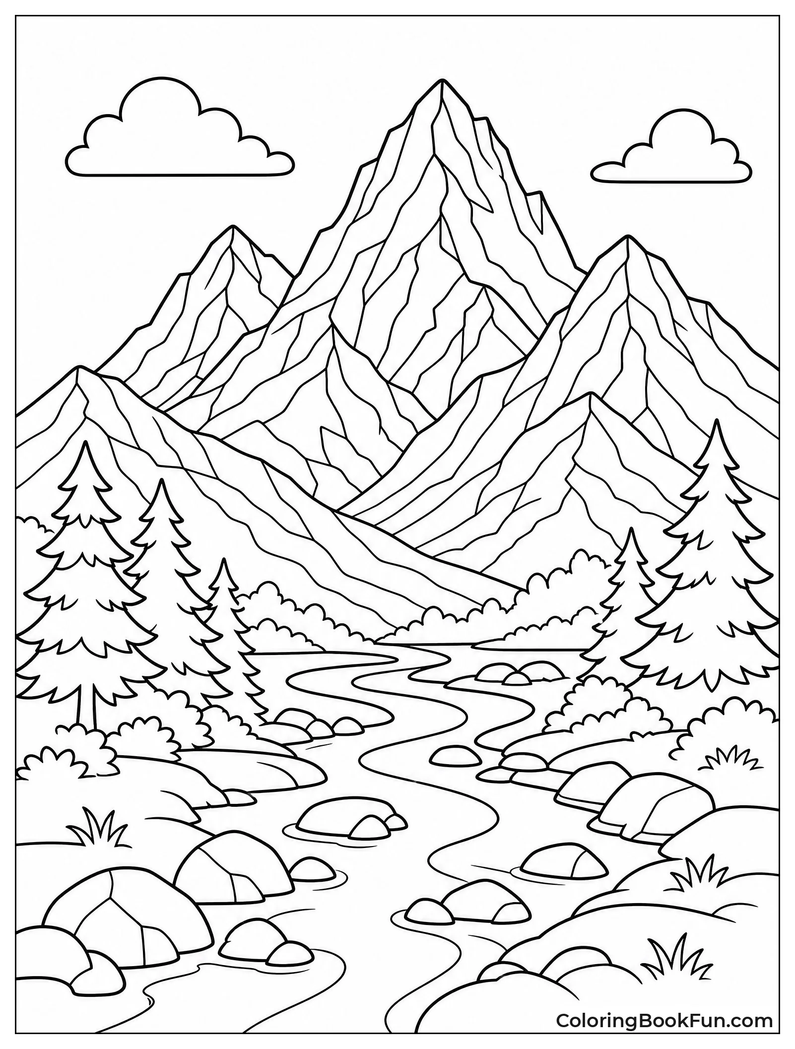 Rugged Mountains Rise Above Valleys