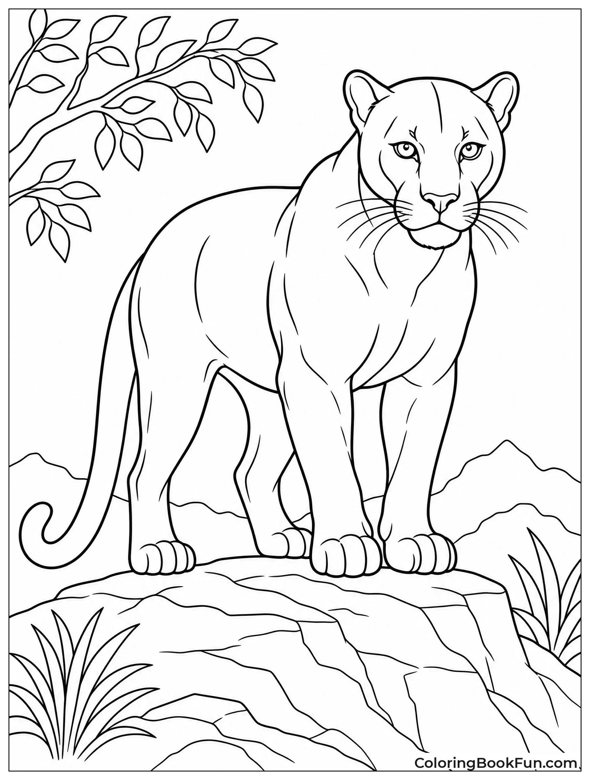 Realistic Panther Showing Strong Muscles