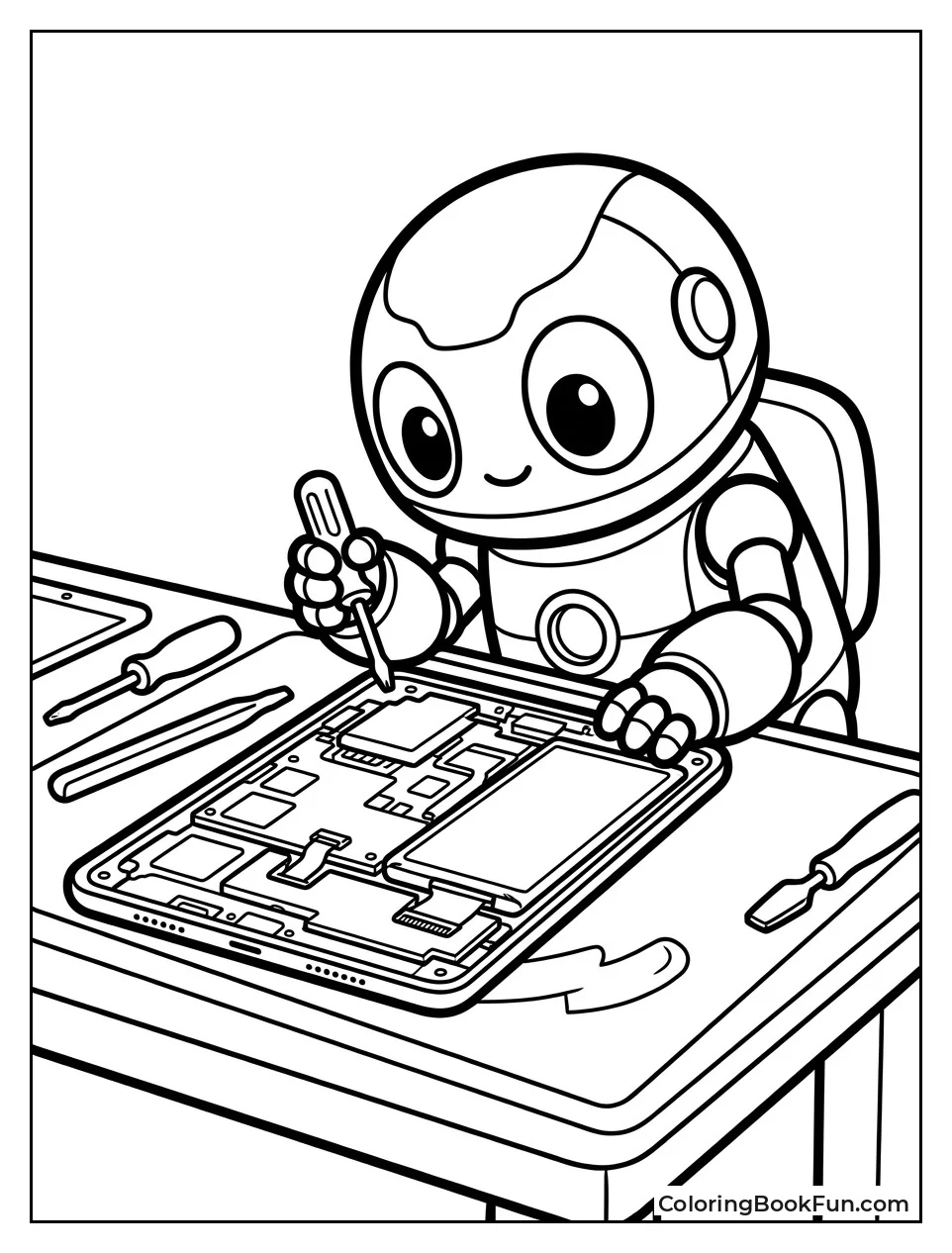 Robot Fixes Inside of iPad