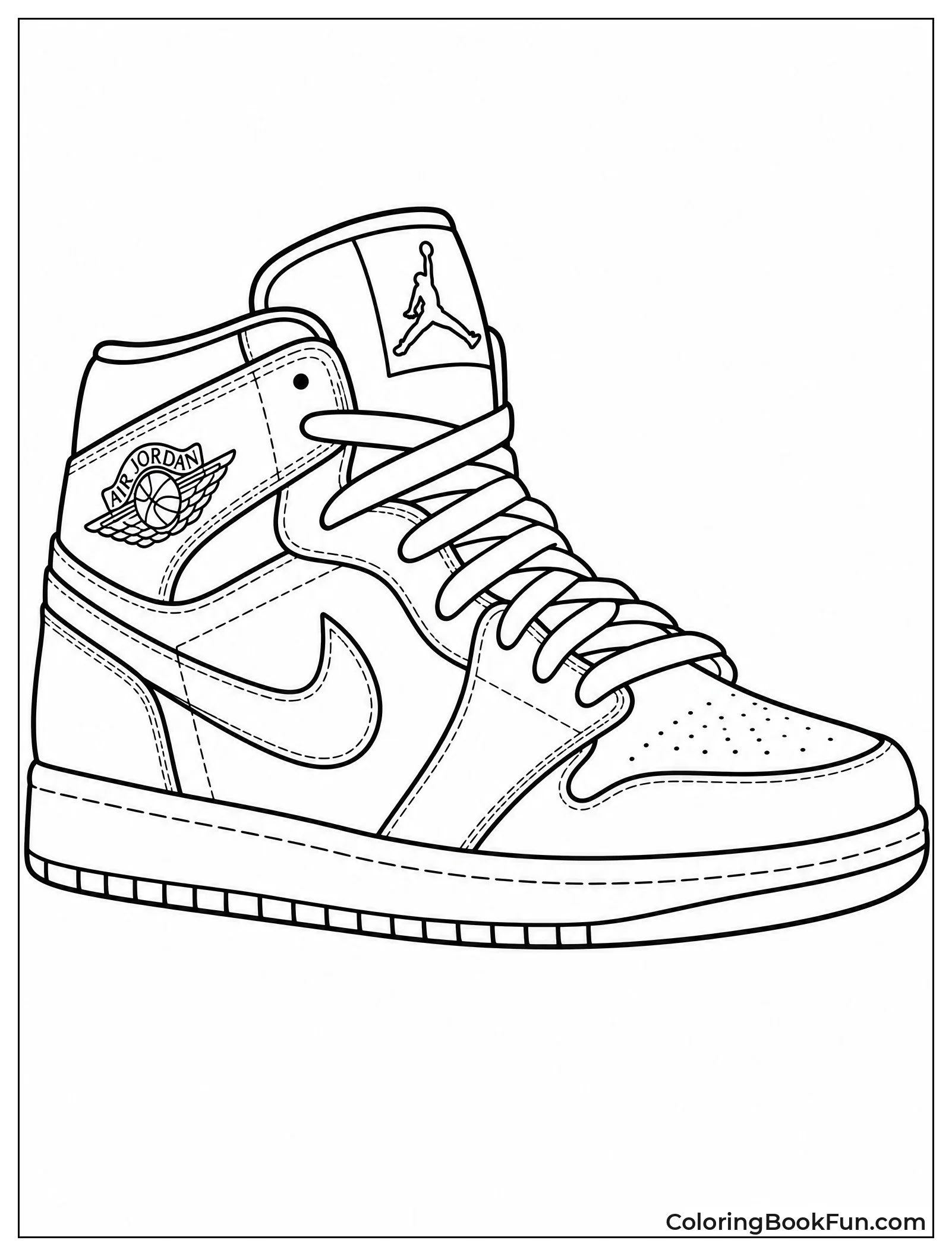 Simple Outline of Air Jordan Sneaker