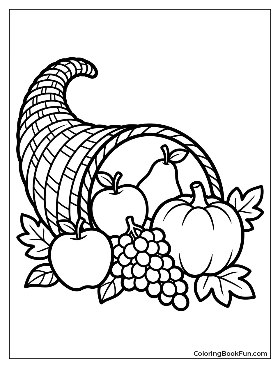 Simple Cornucopia with Few Fruits