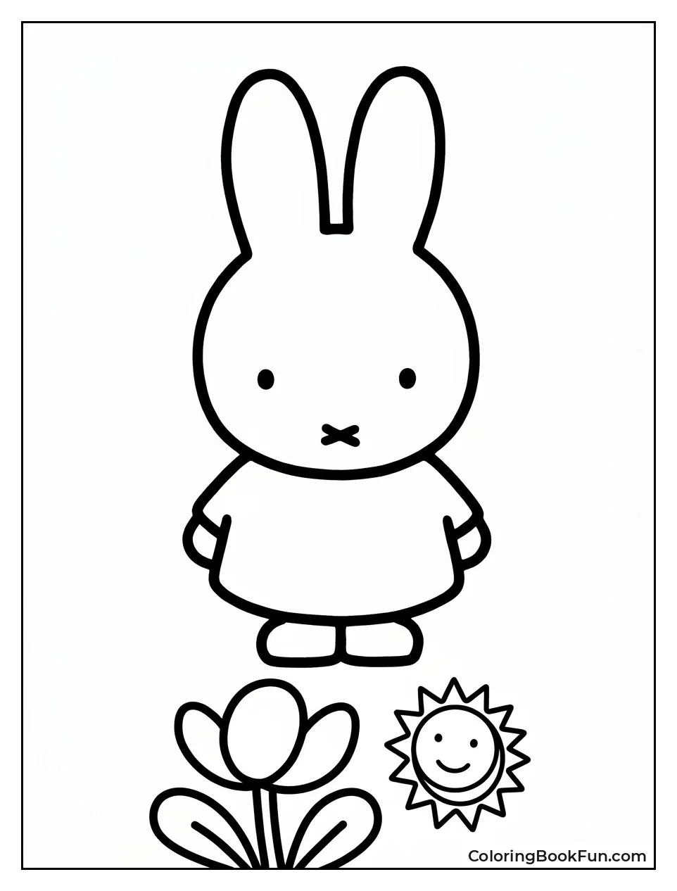 Basic Outline of Miffy Rabbit