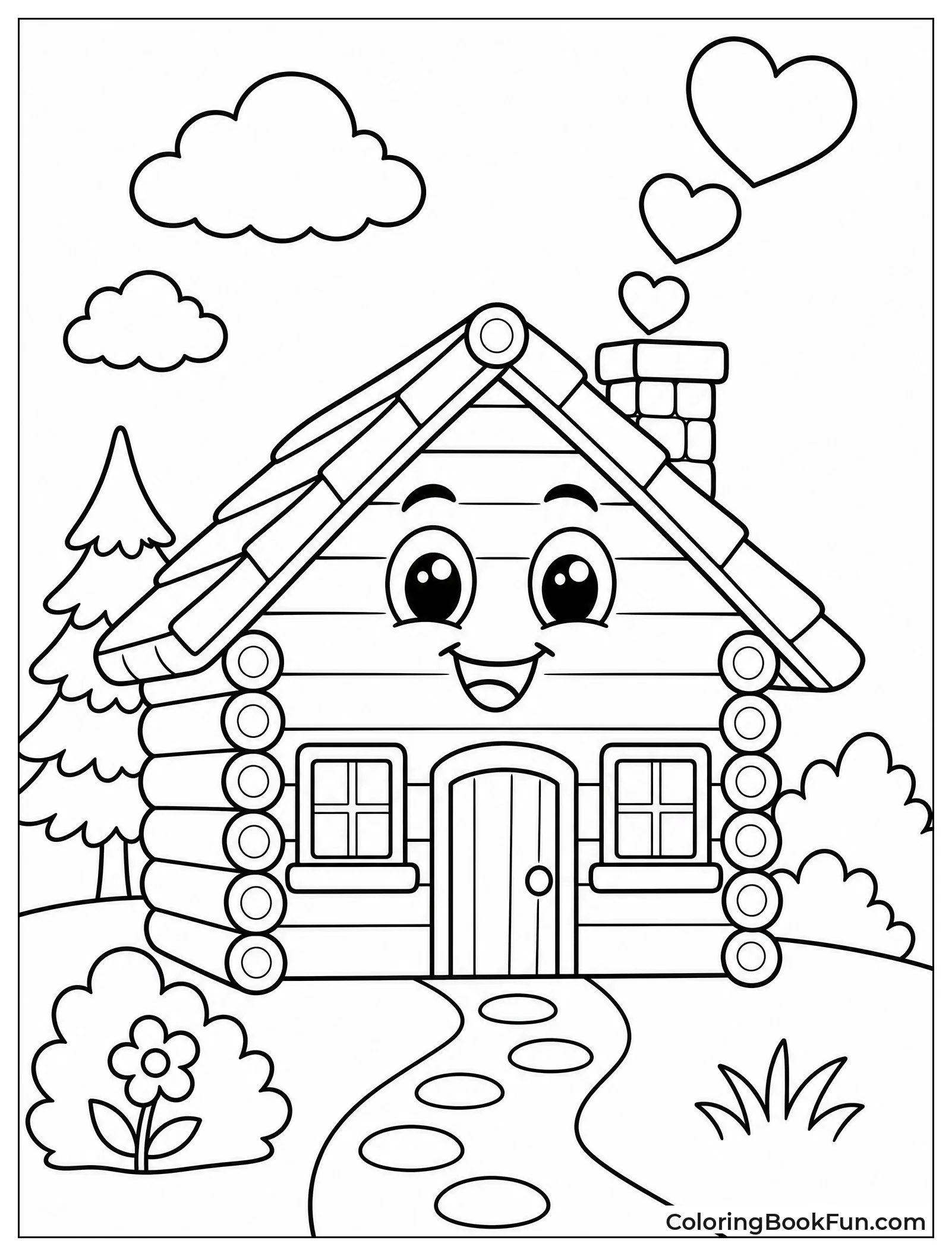 Cute Cabin with Big Eyes