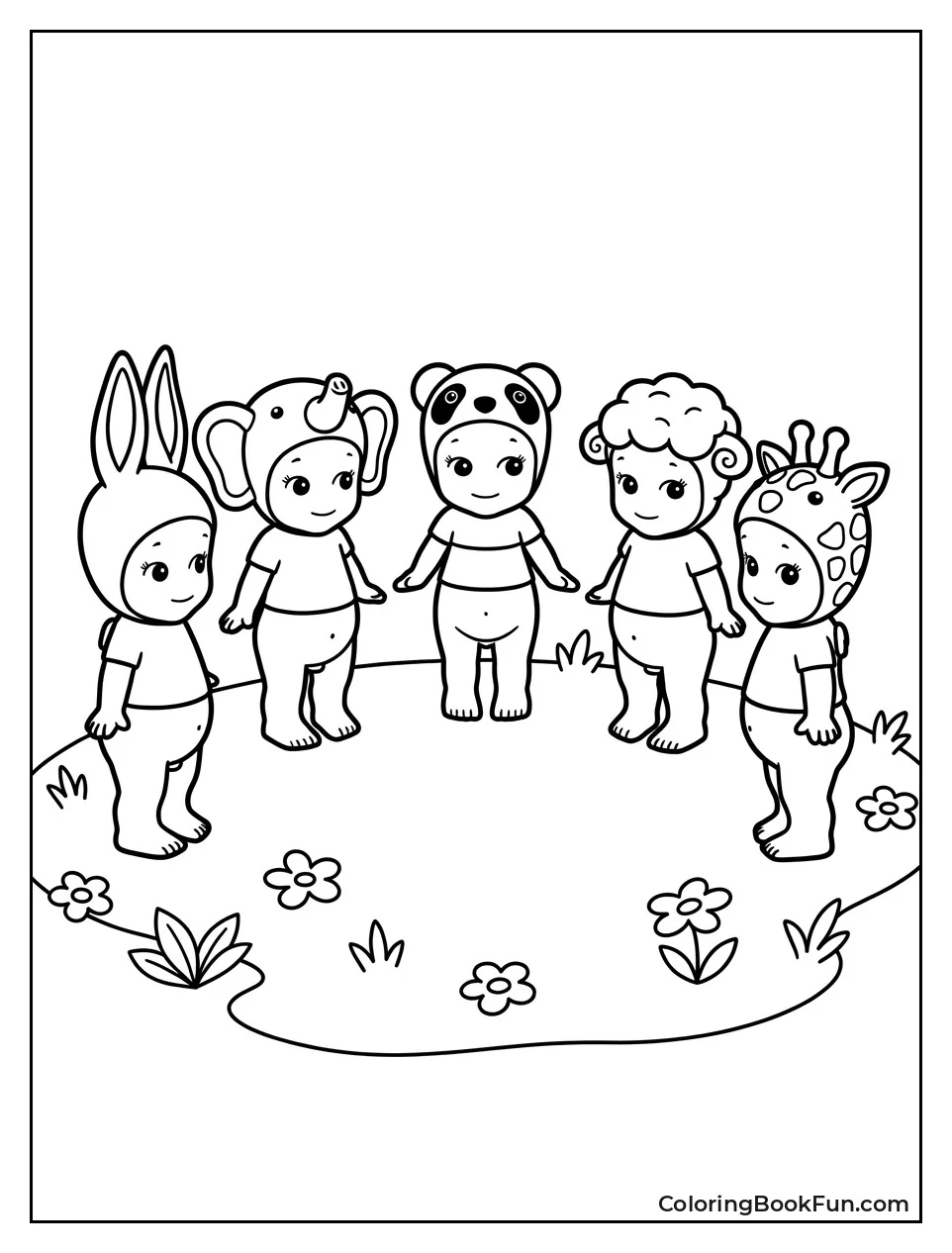Animal Sonny Angels in Circle