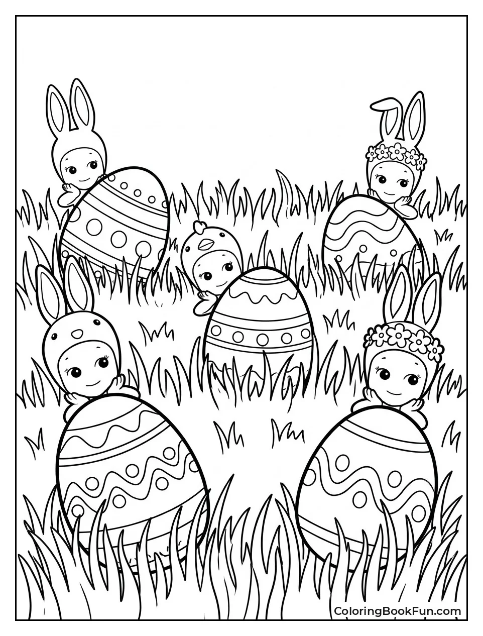 Sonny Angels Hiding near Eggs