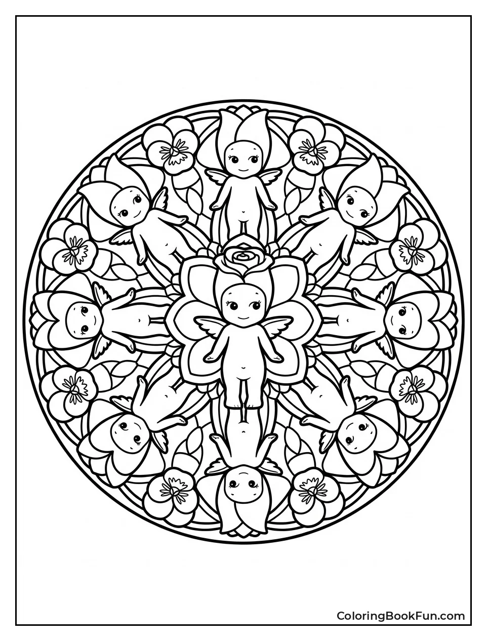 Flower Sonny Angels in Mandala